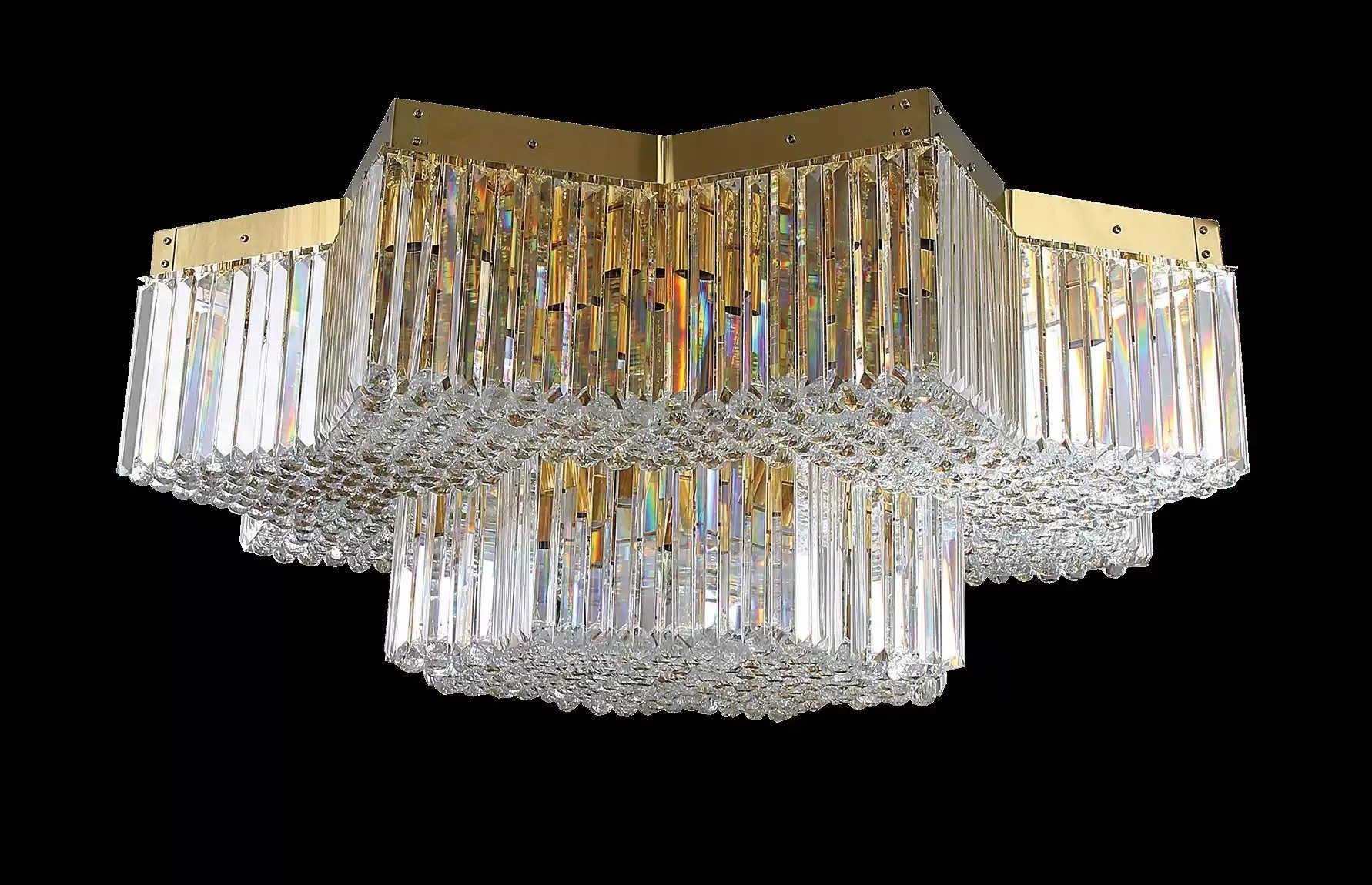 JVmoebel Deckenleuchte Kristall Deckenlampe in elegantem Design für stilvolle Räume, Made in Europa