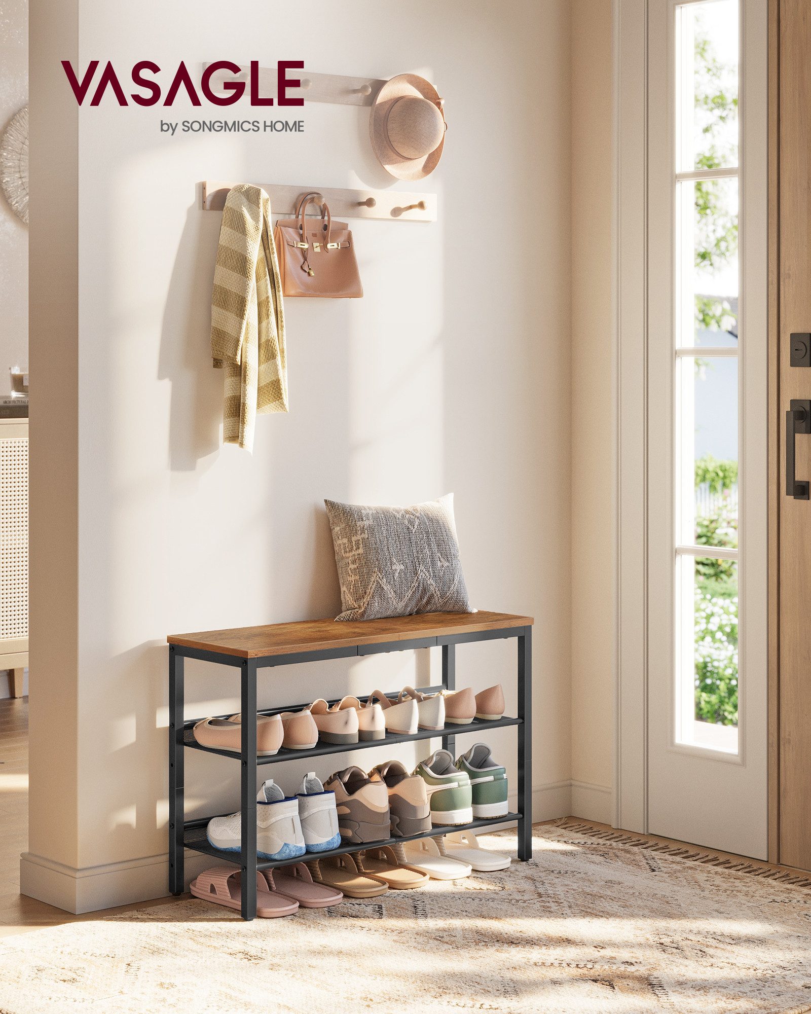 VASAGLE Schuhregal Schuhablage, platzsparend für Eingangsbereich günstig online kaufen
