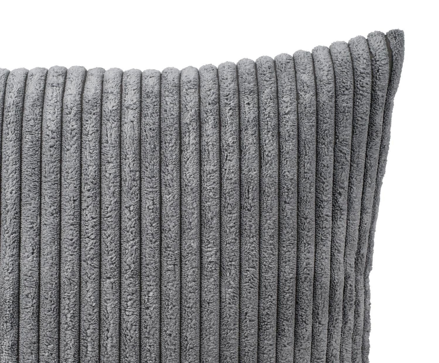 Gözze Kissenhülle ANAFI, 40x40 cm, Anthrazit, Polyester, Cordoptik, (1 Stüc günstig online kaufen