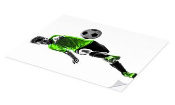 Posterlounge Wandfolie Editors Choice, Fußballspieler beim Schuß, Illustration