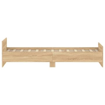 furnicato Bett Bettgestell Sonoma-Eiche 90x200 cm Holzwerkstoff