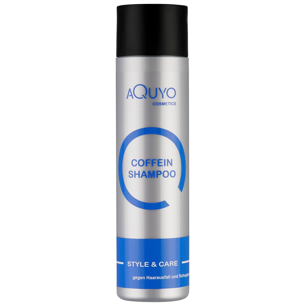 AQUYO Cosmetics Haarshampoo Coffein Shampoo gegen Haarausfall, fettiges Haar und Schuppenbildung