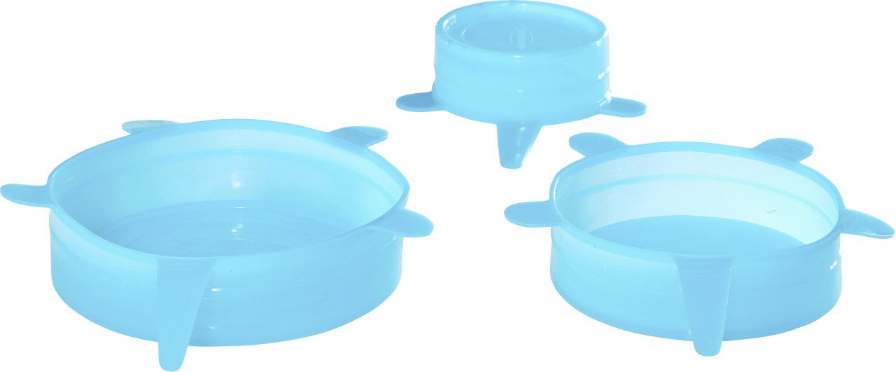 Durandal Frischhaltedeckel Durandal Silikondeckel 3er-Set klein blau