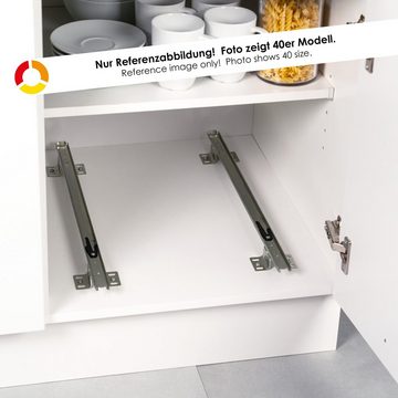 bremermann Schubkasteneinsatz Schrank-Korbauszug 50 cm Breite mit Einlegeboden Küchenschublade weiß