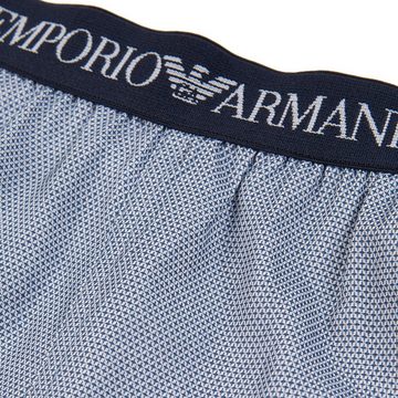 Emporio Armani Pyjamashorts Loungewear Schlafhose mit Jacquard-Muster und umlaufendem Markenschriftzug