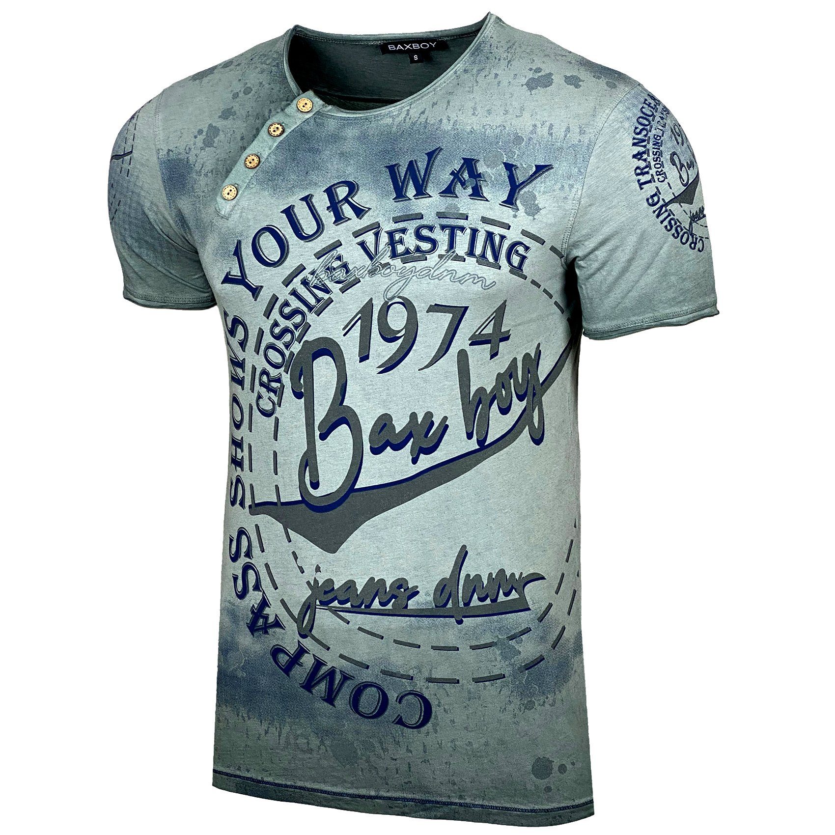 Baxboy T-Shirt Baxboy Herren Verwaschen Vintage günstig online kaufen