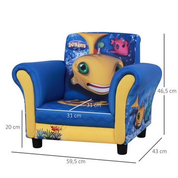 HOMCOM Sessel Kindersessel im Weltraum/Unterwassser-Design