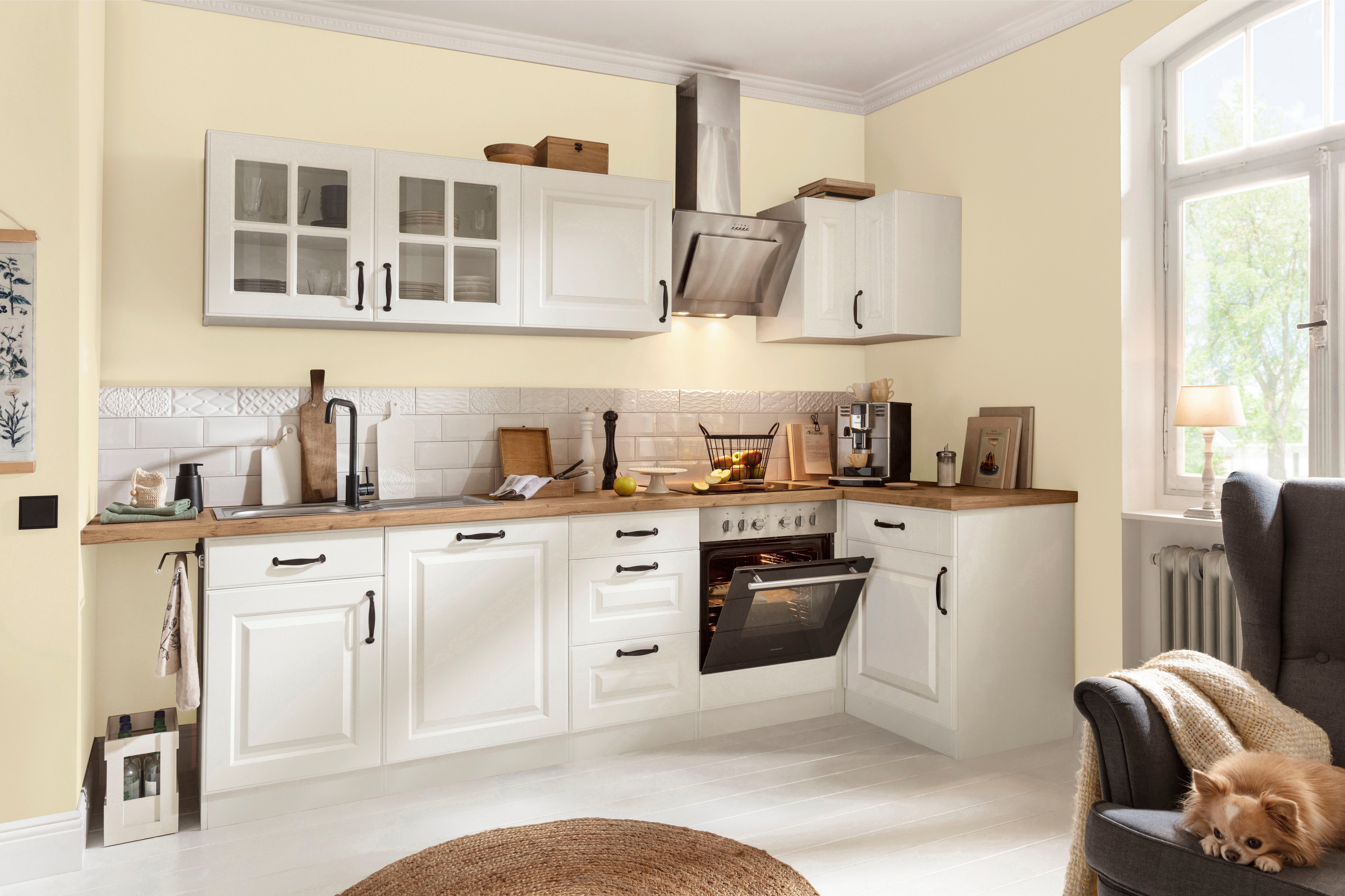 | Erla Küchen Weiß/Weiß wiho Unterschrank ohne Arbeitsplatte mit cm 60 Kassettenfront, breit Weiß
