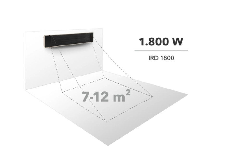 terrassana Heizstrahler IRD 1800 Dunkelheizstrahler, 1800 W