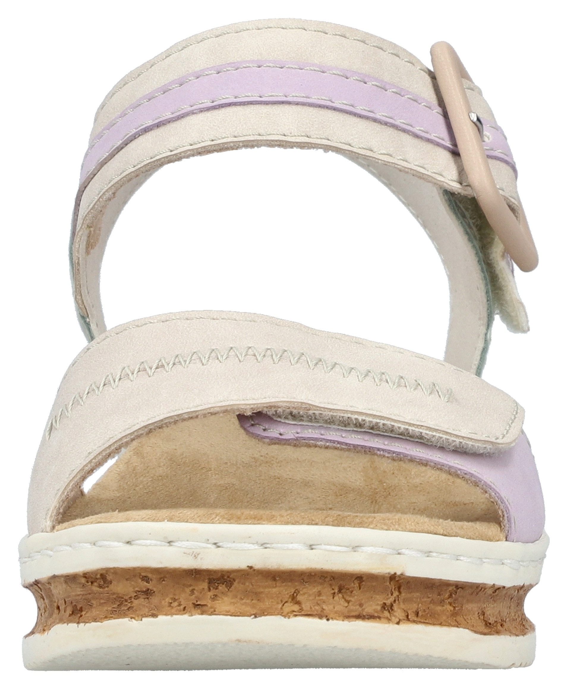 Rieker Keilsandalette Sommerschuh, Urlaubschuh, Sandale mit regulierbaren Klettverschlüssen