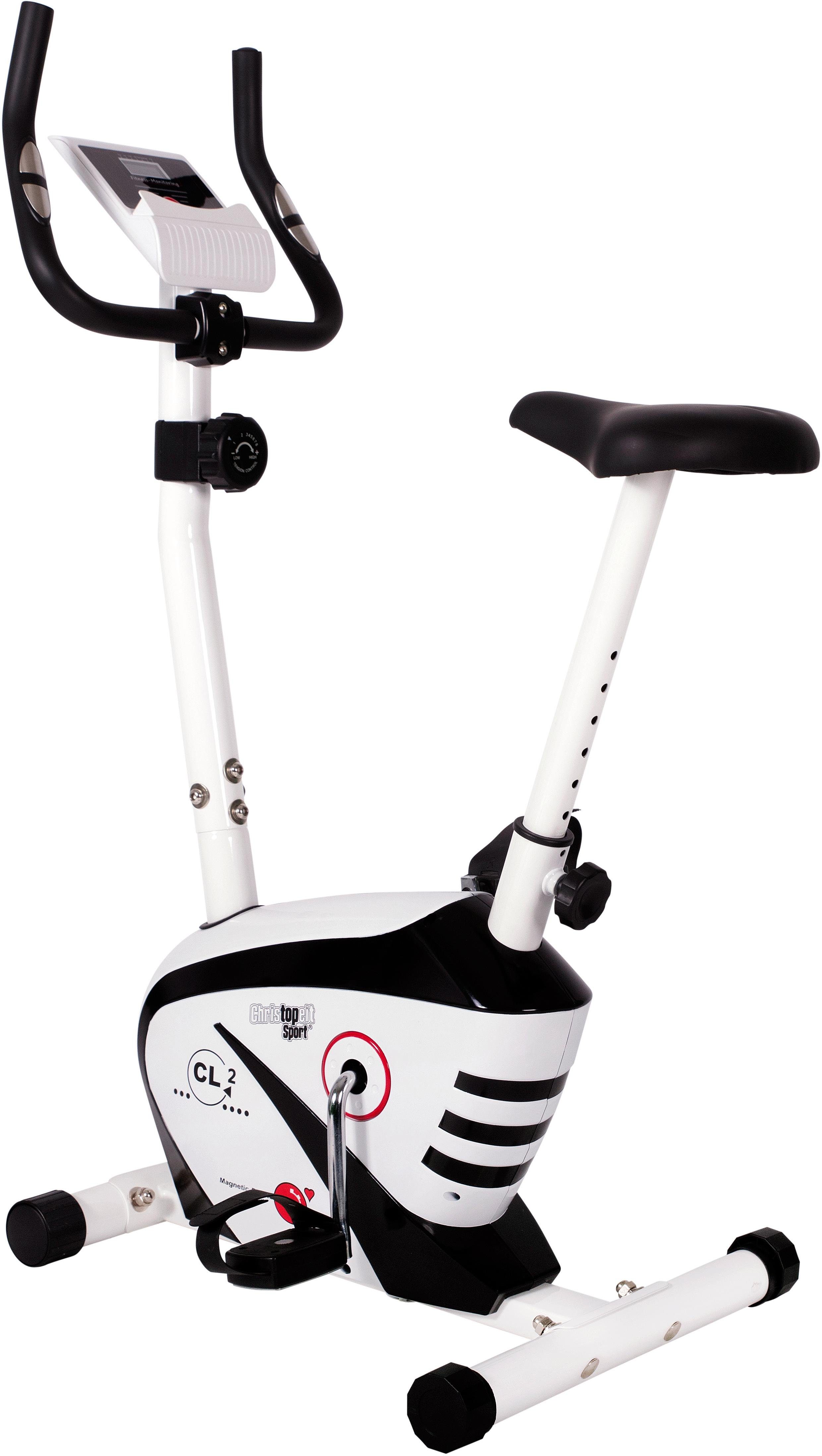 Christopeit Sport® Heimtrainer CL 2 (Computer mit Halterung für Tablet bzw. Smartphone), 100 kg max. Benutzergewicht, Fahrrad, 8 Widerstandsstufen