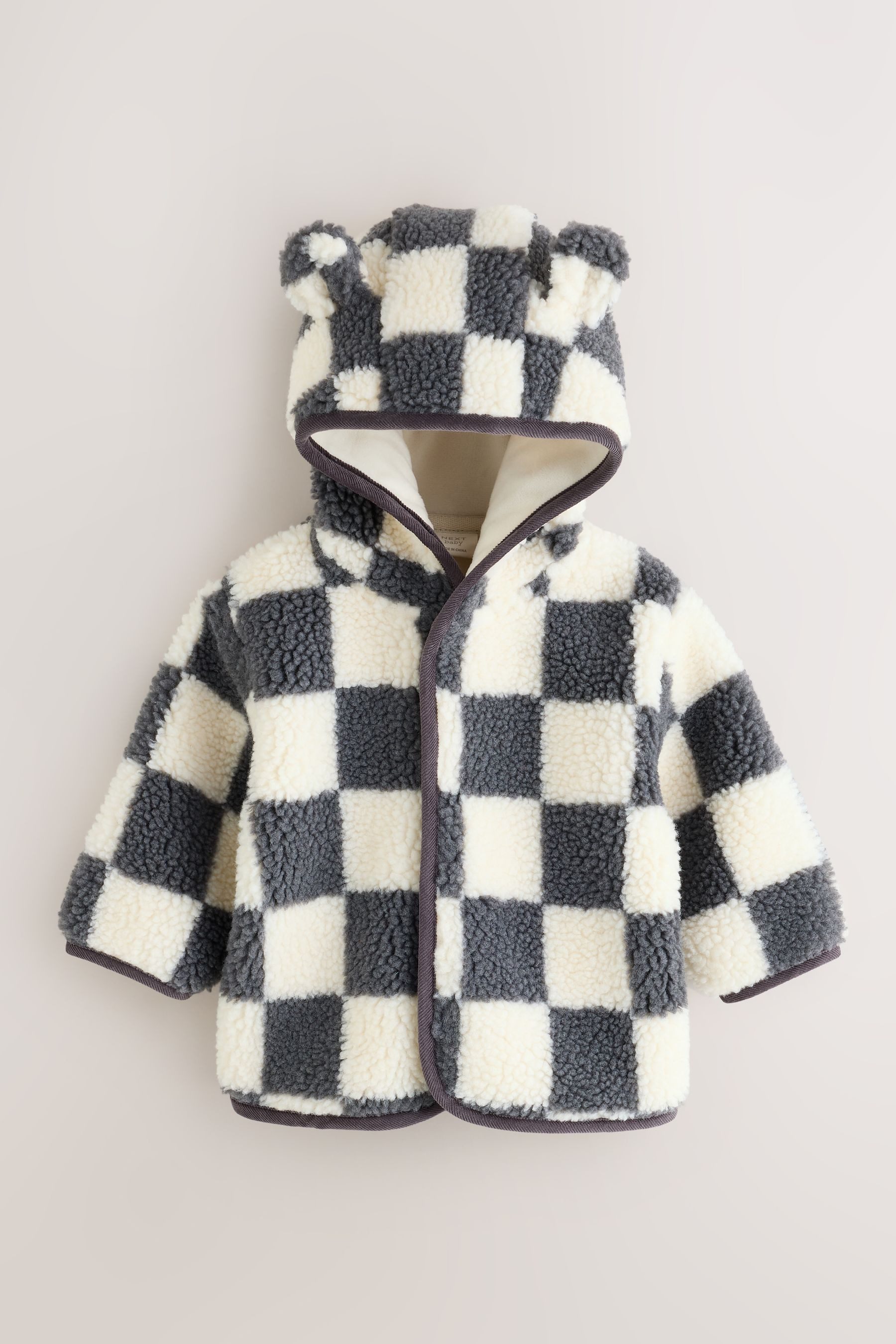 Next Strickjacke Baby Borg-Jacke mit Kapuze (1-tlg) – Bild 4 von 5