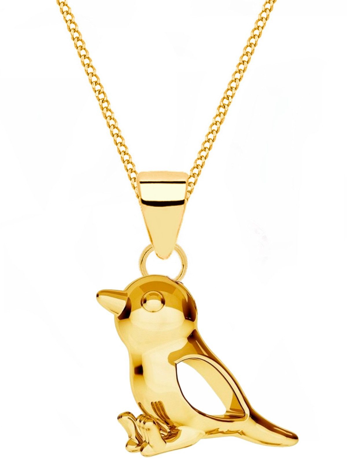 Kette mit Anhänger Vogel Halskette in Gold – Für Naturliebhaberinnen