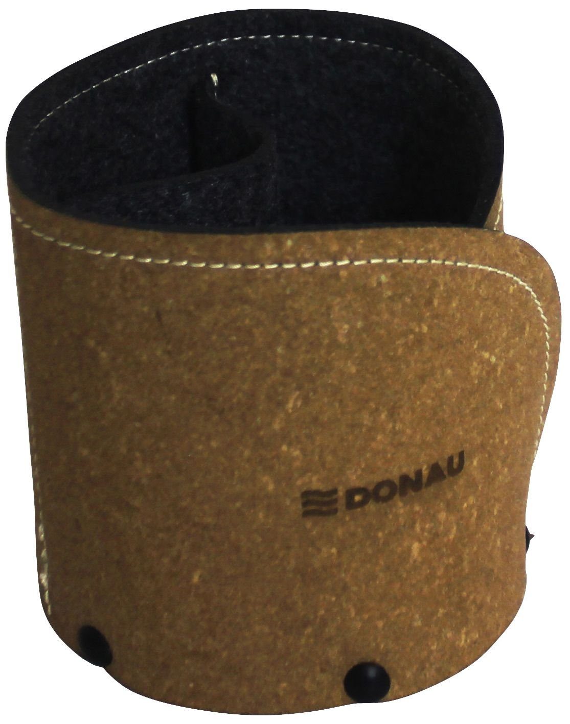 DONAU Aufbewahrungsbox DONAU 2100002-02 Schreibköcher Recyclingleder/Filz braun