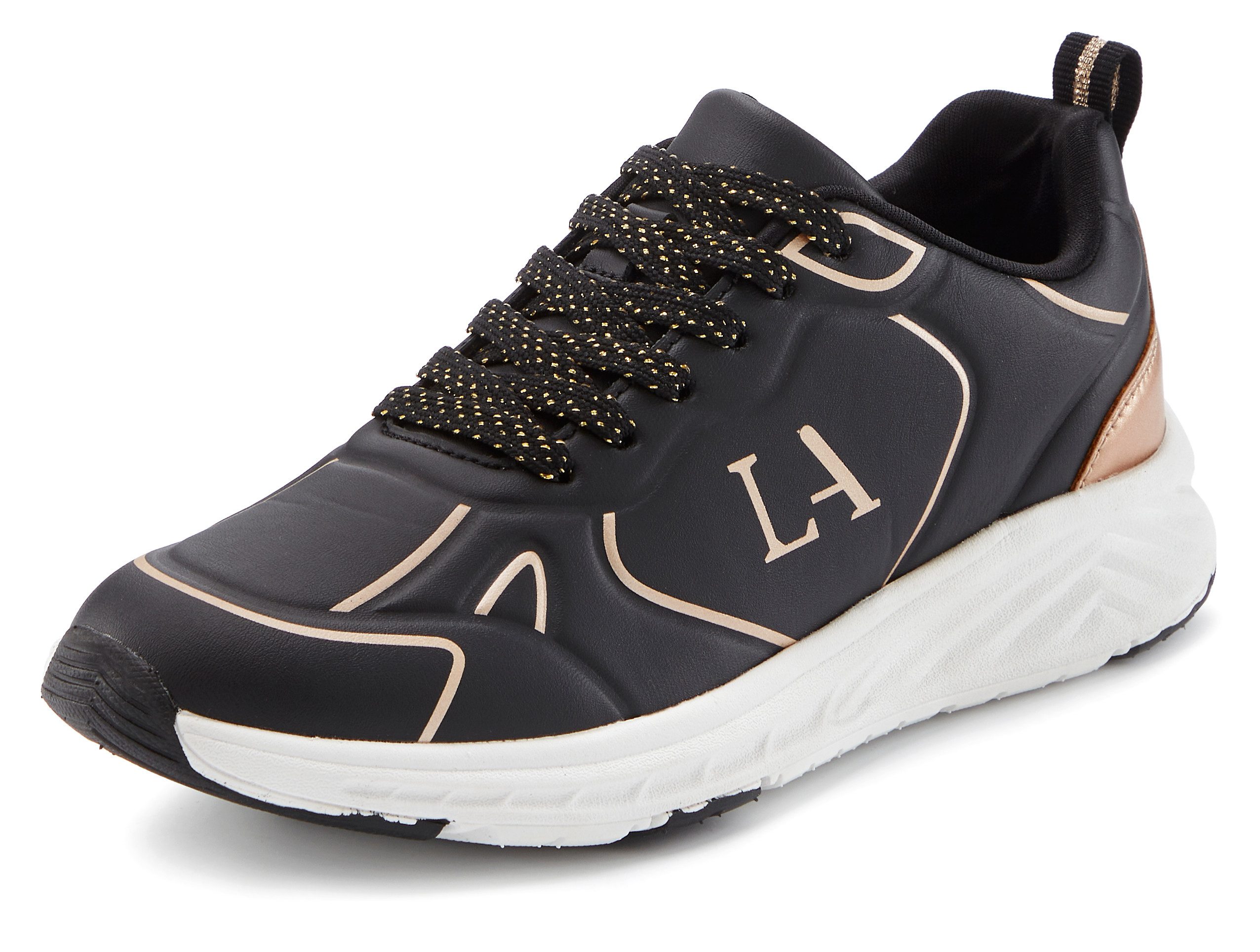 LASCANA Freizeitschuh, Schnürschuh Sneaker mit Farbakzenten VEGAN günstig online kaufen