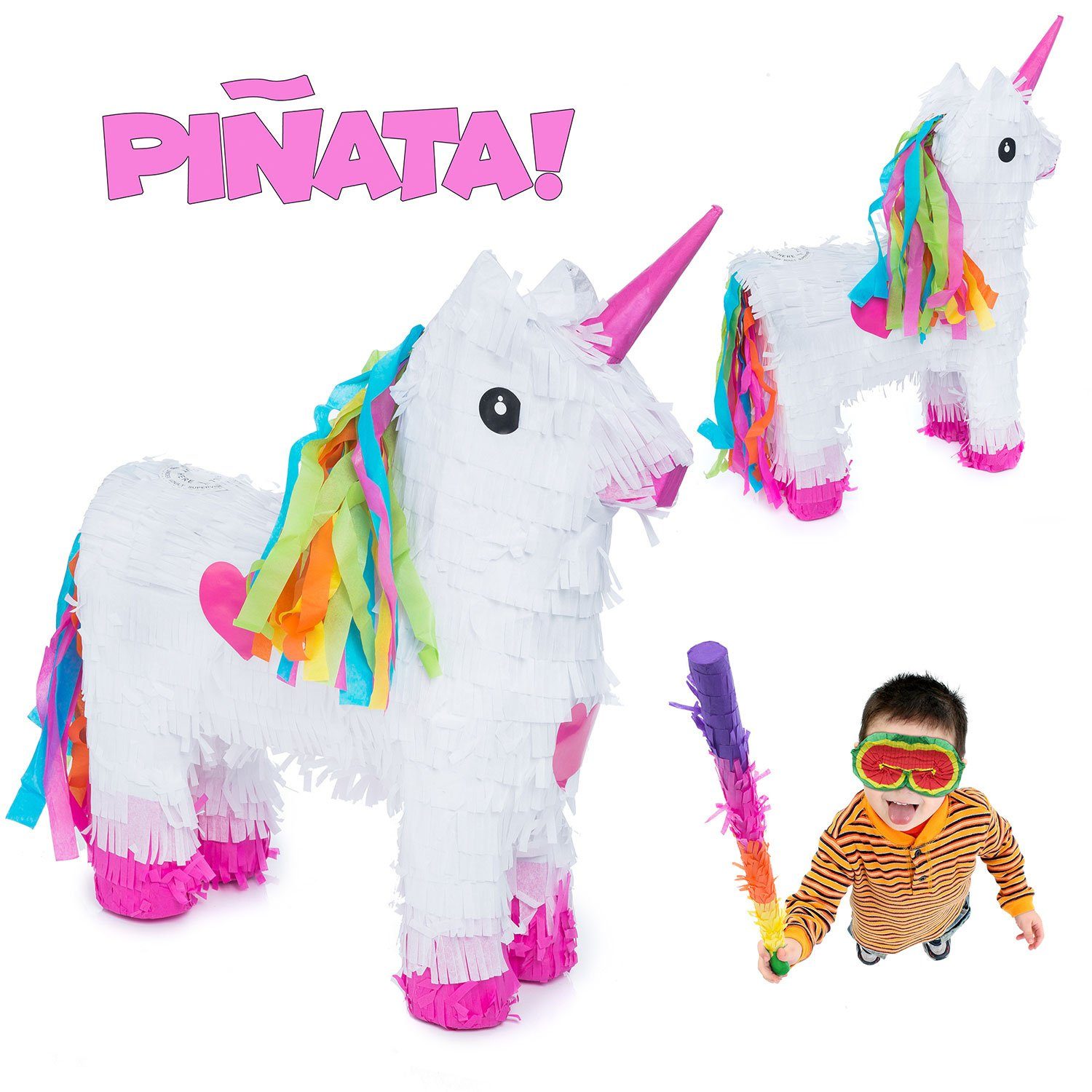 Goods+Gadgets Papierdekoration Papier-Piñata–Befüllbare Party-Piñata für Kindergeburtstage & Formen, Party-Dekoration zum Befüllen