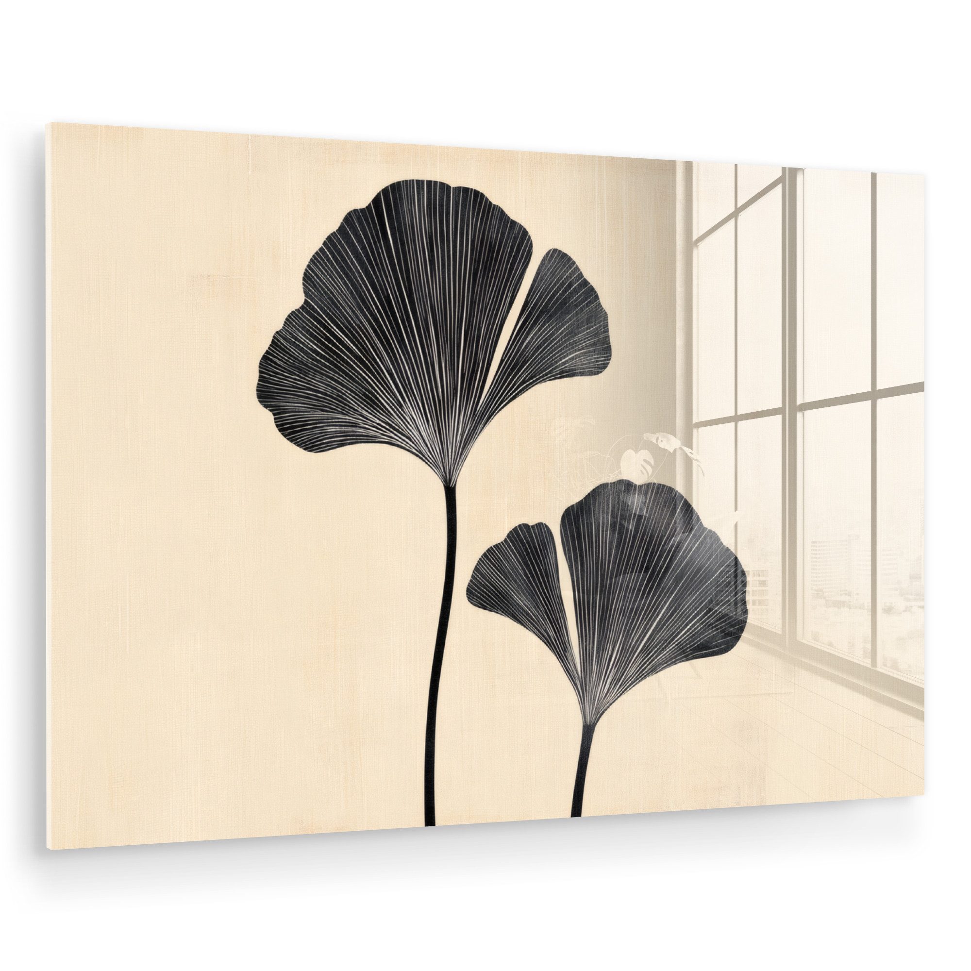 MuchoWow Acrylglasbild Blätter - Minimalistisch - günstig online kaufen