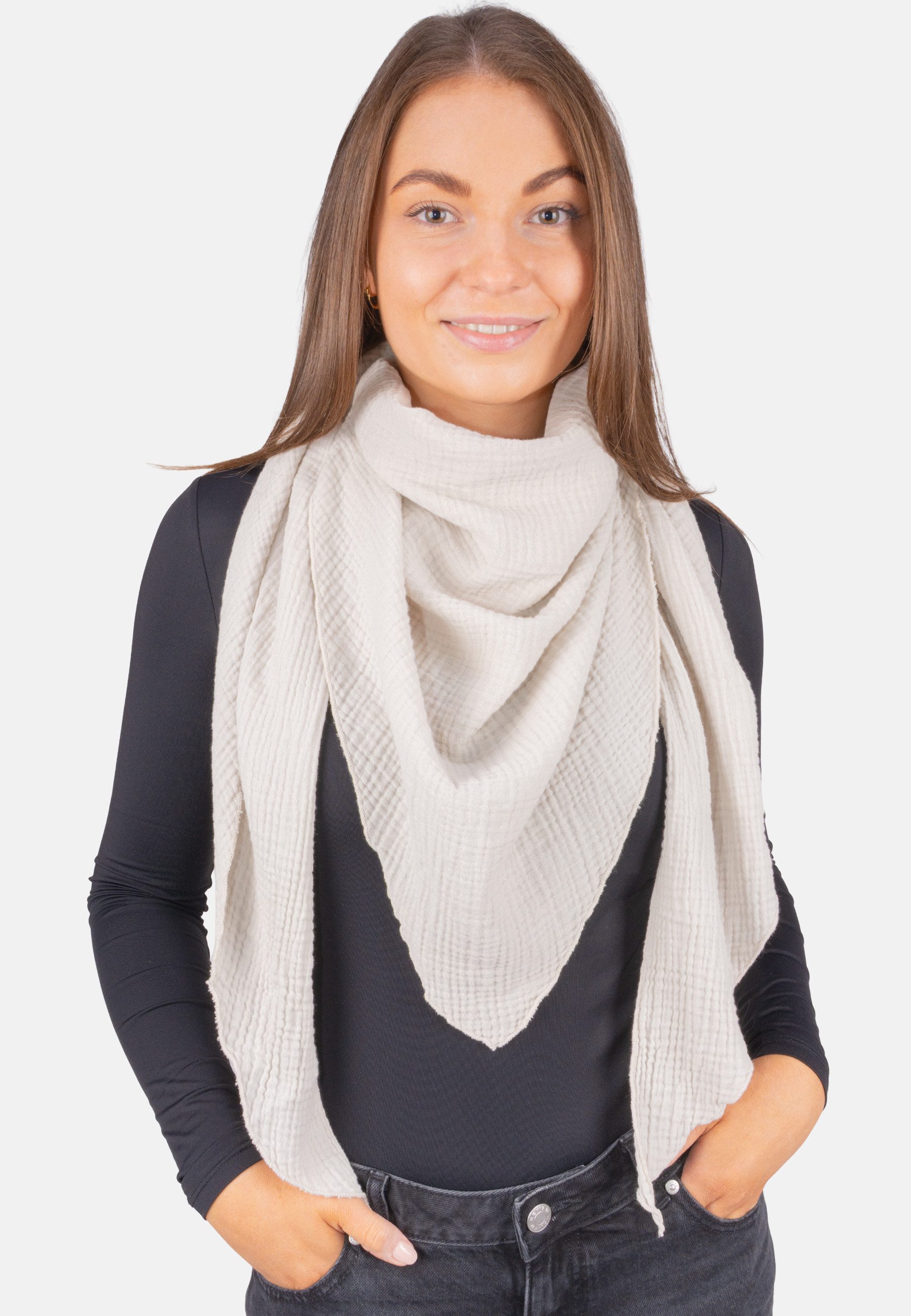 Seasons of April Schal LUISA MUSSELIN DREIECK, Dreieck Musselin Schal 100% günstig online kaufen