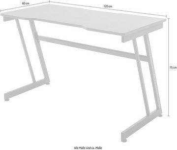 MCA furniture Gamingtisch mcRacing Desk 12, Schreibtisch im coolen Design, Breite 120 cm