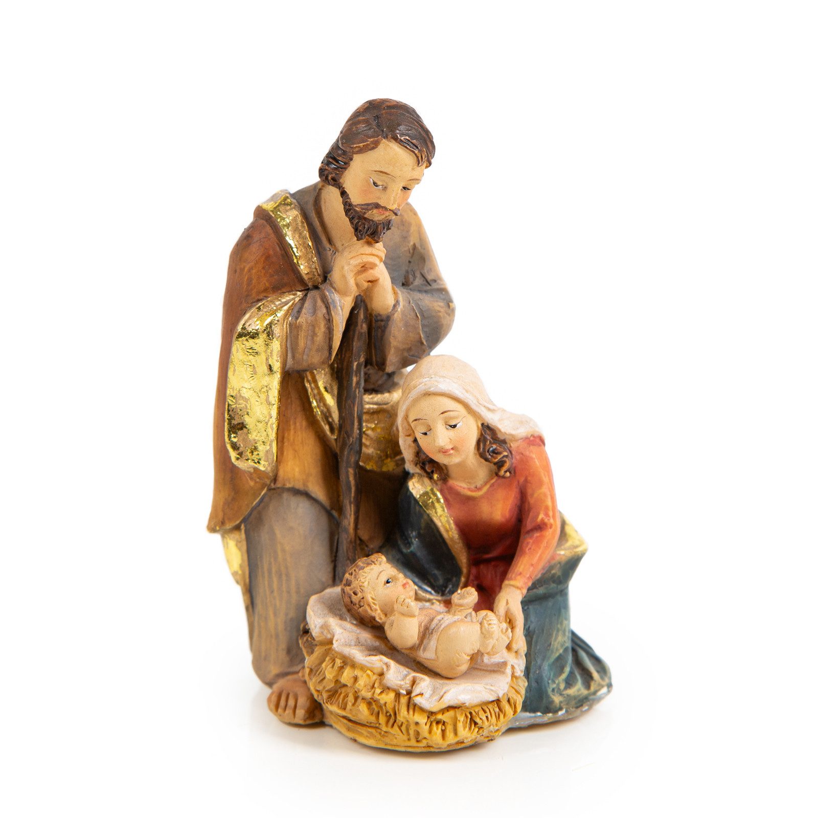 Logbuch-Verlag Weihnachtsfigur Kleine Krippenfigur - Heilige Familie Krippe 7,5cm (1 St), Weihnachtskrippe
