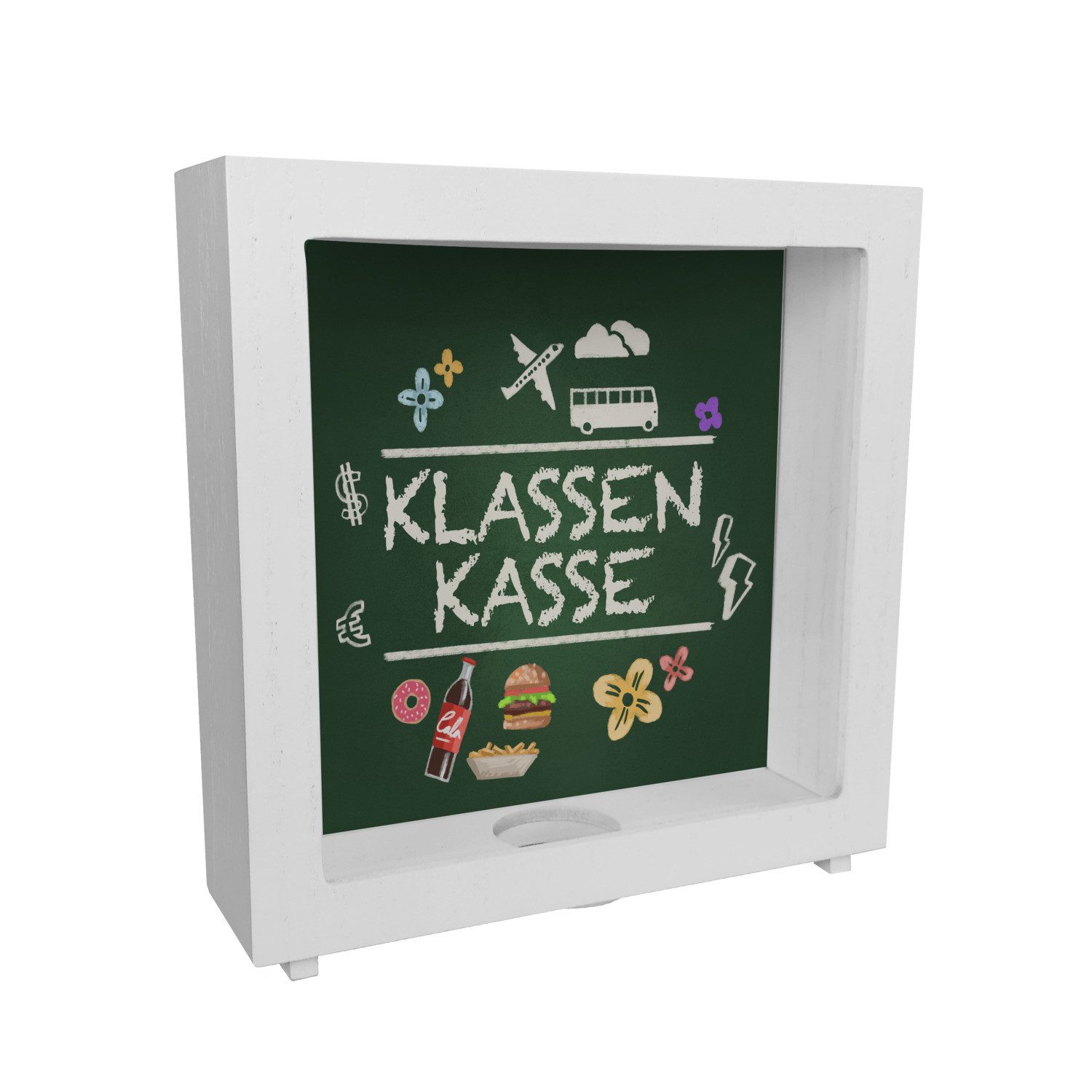 Spardose Klassenkasse für die Schule Rahmen Spardose aus Holz