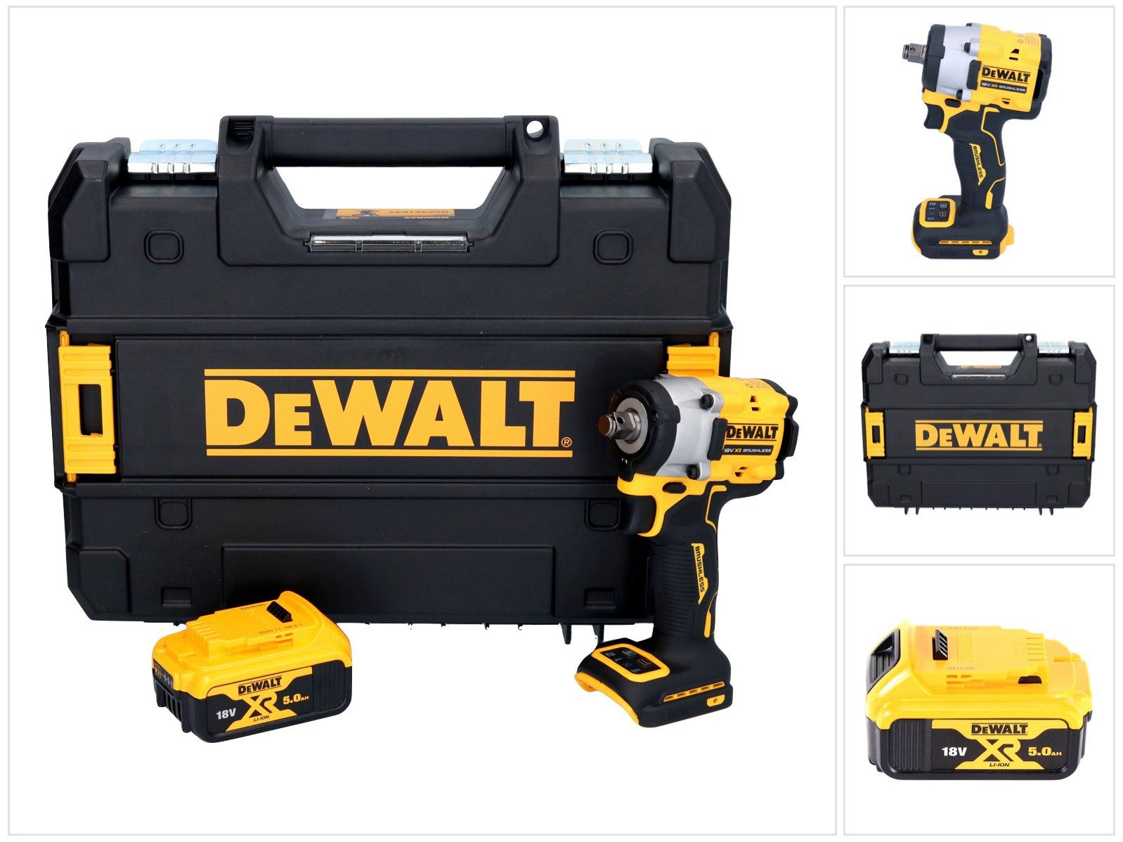 DeWalt Akku-Schlagschrauber DCF 921 NT Akku Schlagschrauber 18 V 400 Nm 1/2" Brushless + 1x Akku