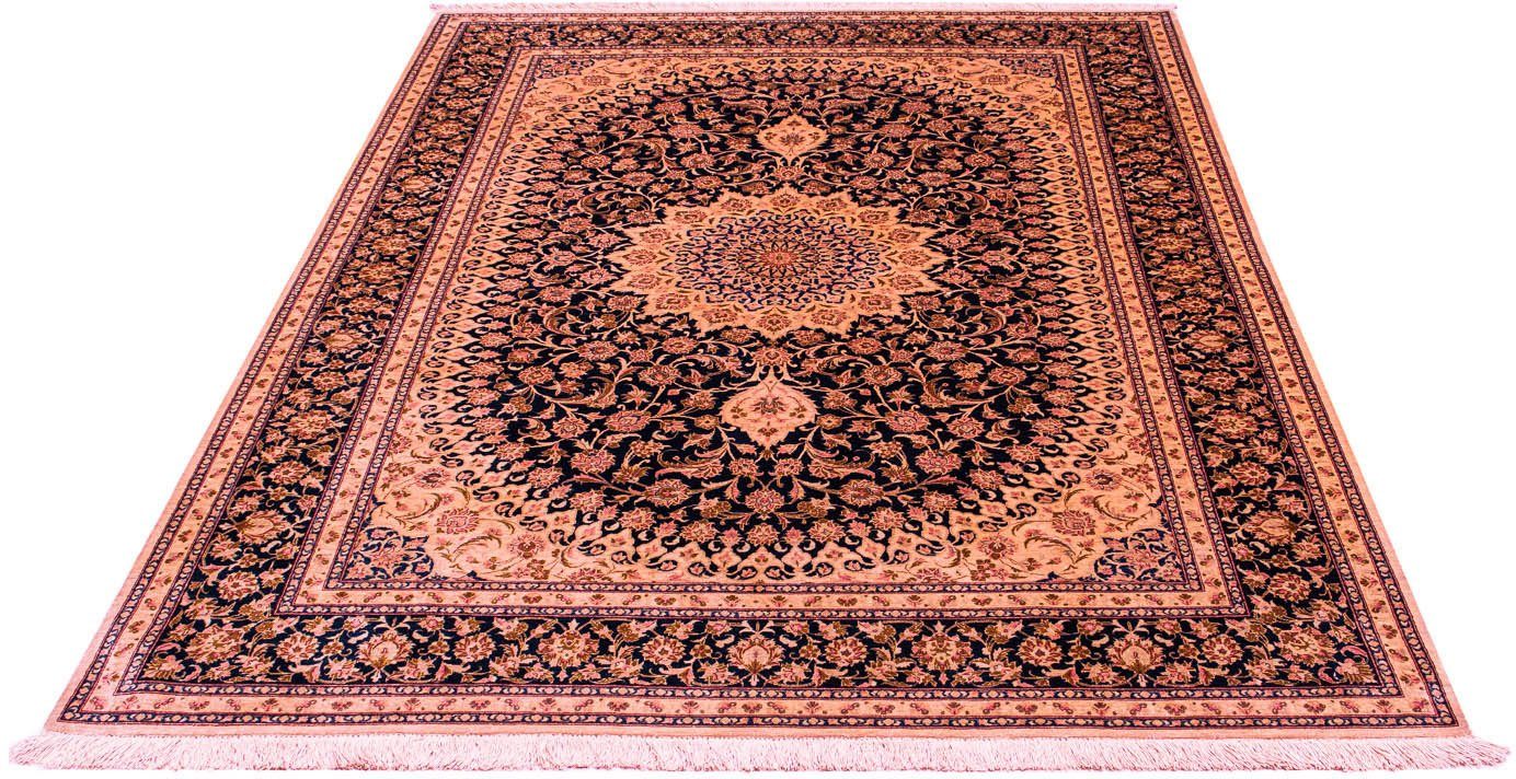 Seidenteppich Ghom - Seide Medaillon 216 x 132 cm, morgenland, rechteckig, Höhe: 4 mm, Unikat mit Zertifikat