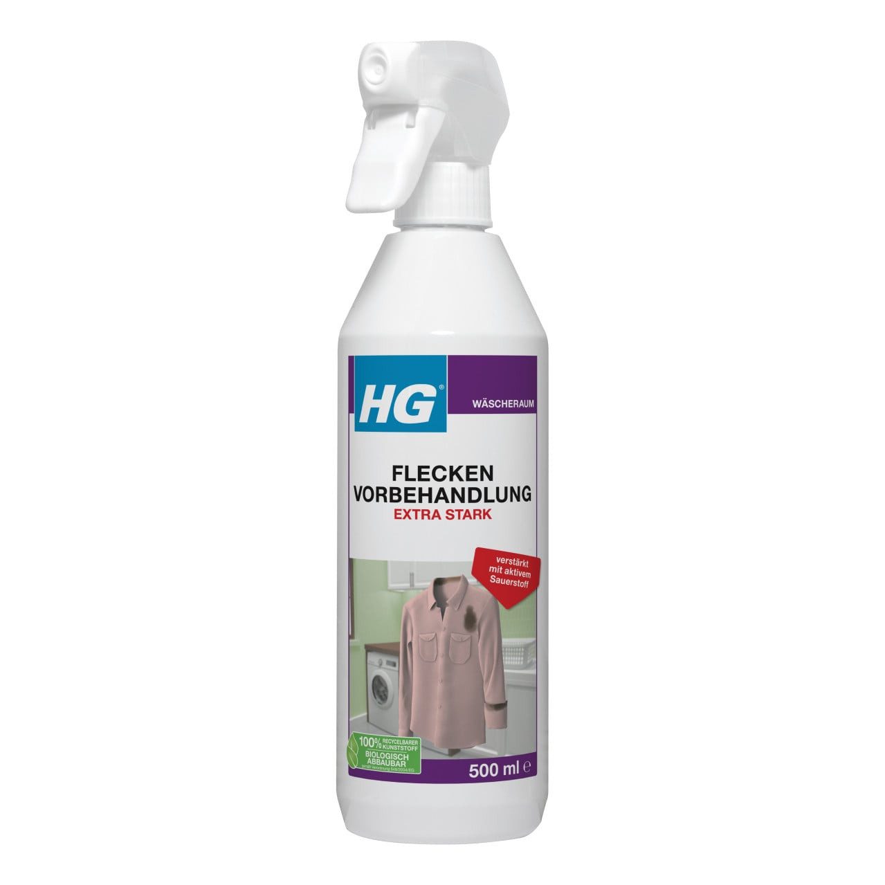 HG International B.V. HG Flecken Vorbehandlung extra stark 500 ml Fleckentferner