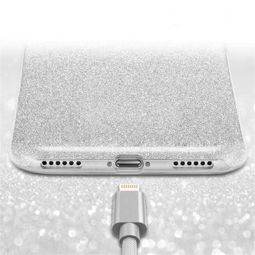 CoolGadget Handyhülle Glitzer Glamour Hülle für Apple iPhone XS, iPhone X 5,8 Zoll, Slim Case mit Glossy Effect Schutzhülle für iPhone X / XS Hülle