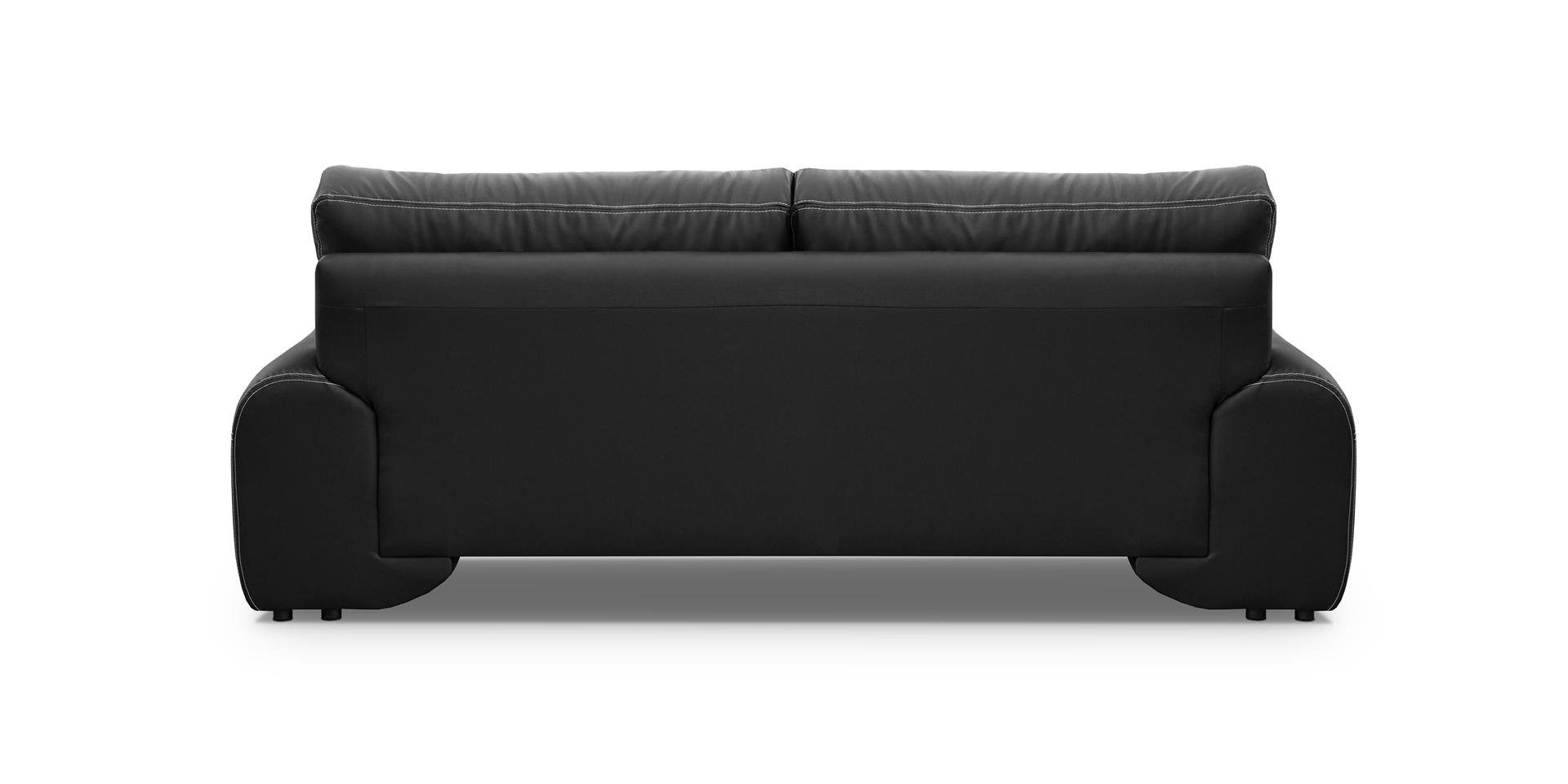 Neu 08) Beautysofa Couch (dolaro Sofa Schwarz Dreisitzer OMEGA Sofa