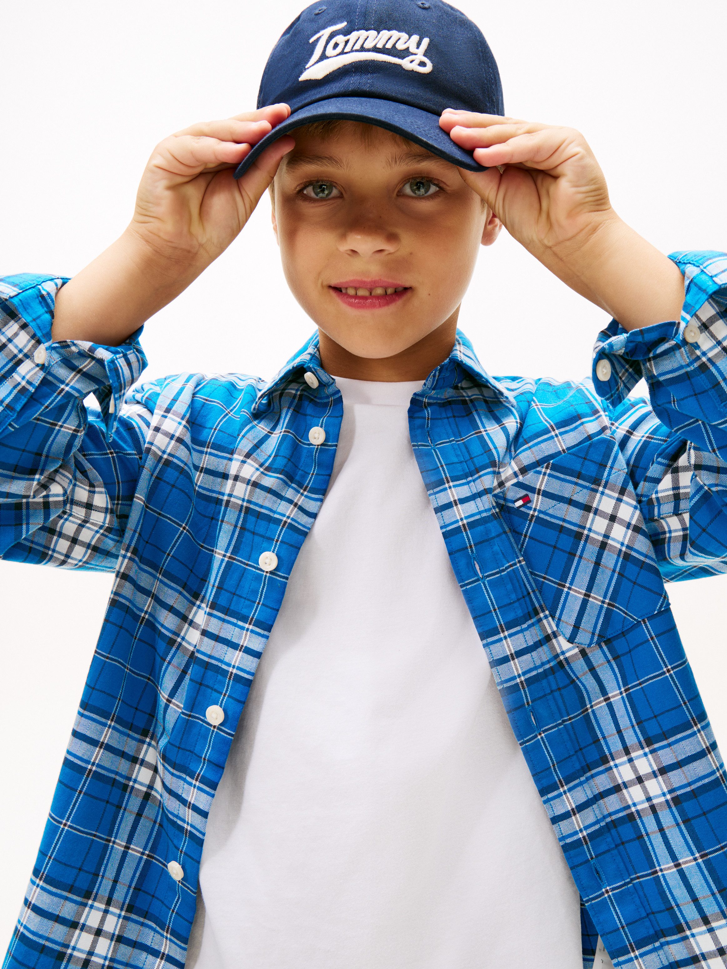 Tommy Hilfiger Langarmhemd TOMMY GRAPHIC CHECK SHIRT Kinder bis 16 Jahre, Druck