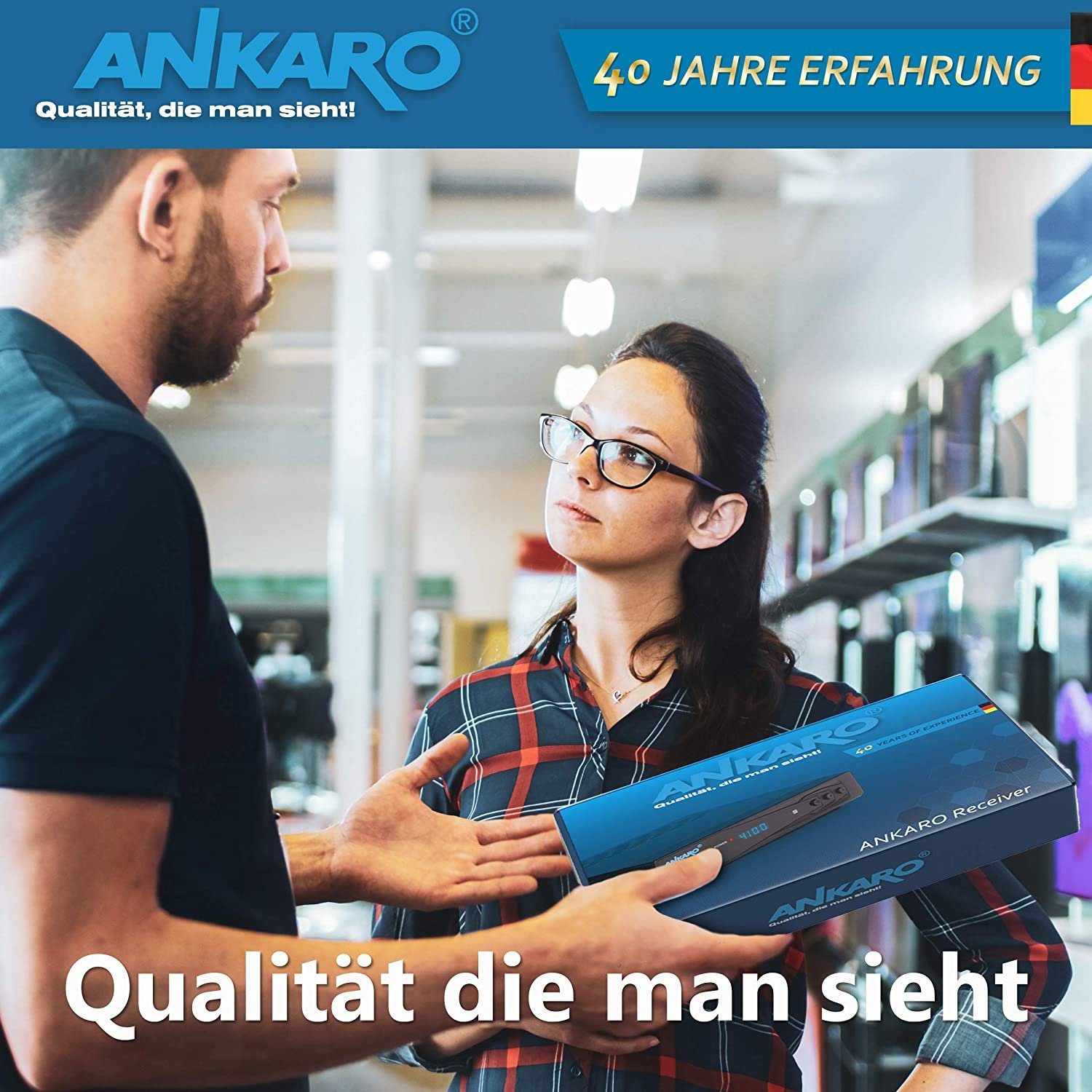 Ankaro Ankaro DSR 2100 digitaler Full HD 1080p Satelliten Receiver schwarz Satellitenreceiver