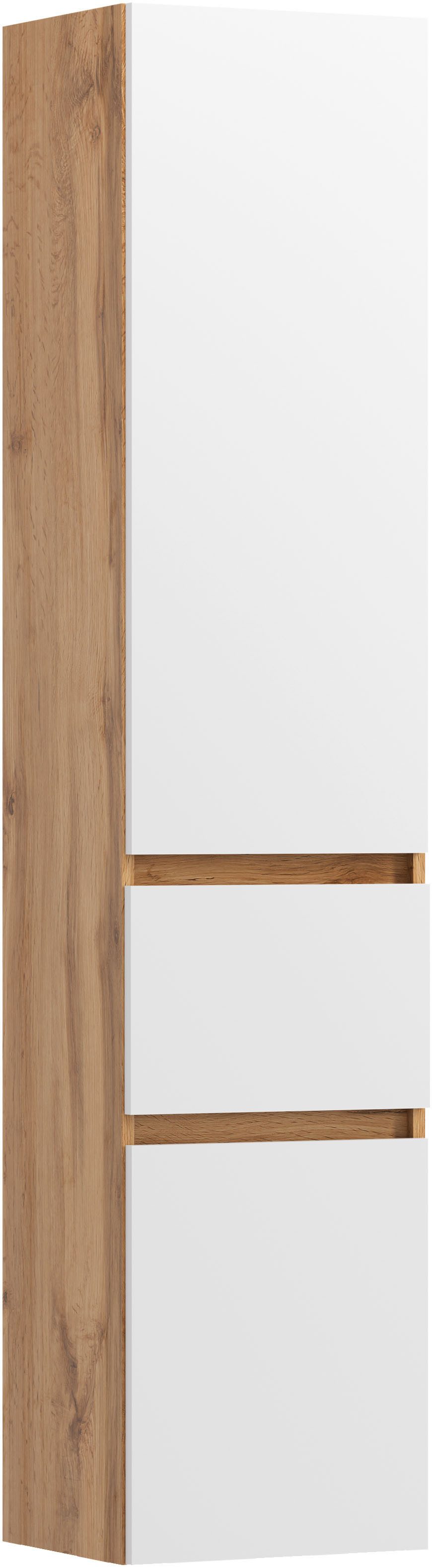OTTO home Seitenschrank BOZEN, Seitenschrank 40 cm (Badezimmerschrank, Badschrank, Stauraum, Badmöbel, Schrank) griffloses Design, Maße (B/T/H): 40/35/180 cm