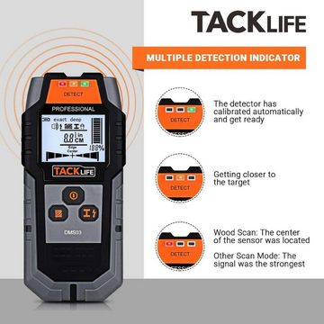 TACKLIFE Metalldetektor, 4 in 1 Center Finding Wanddetektor Finder