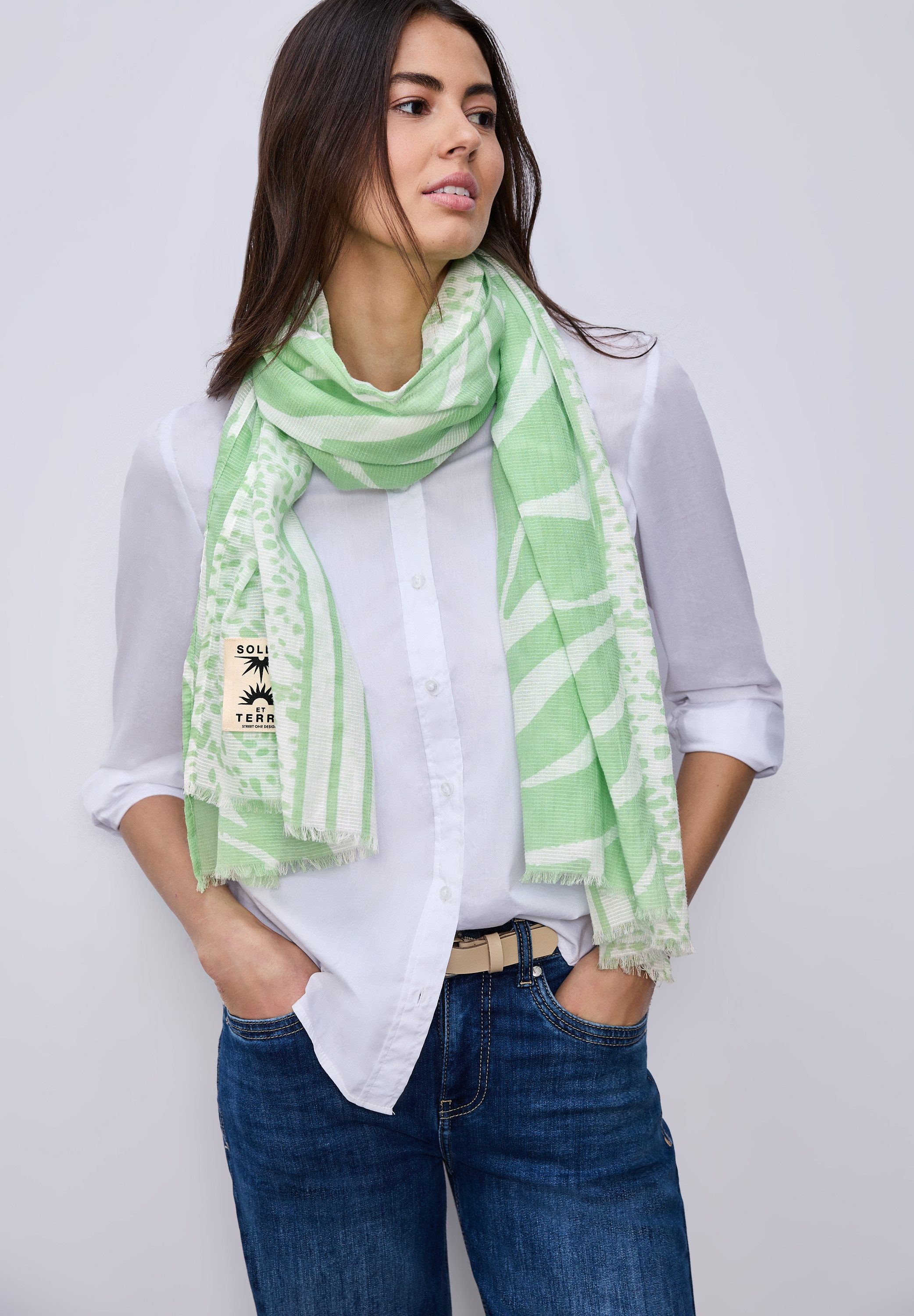 STREET ONE Schal, mit Mustermix