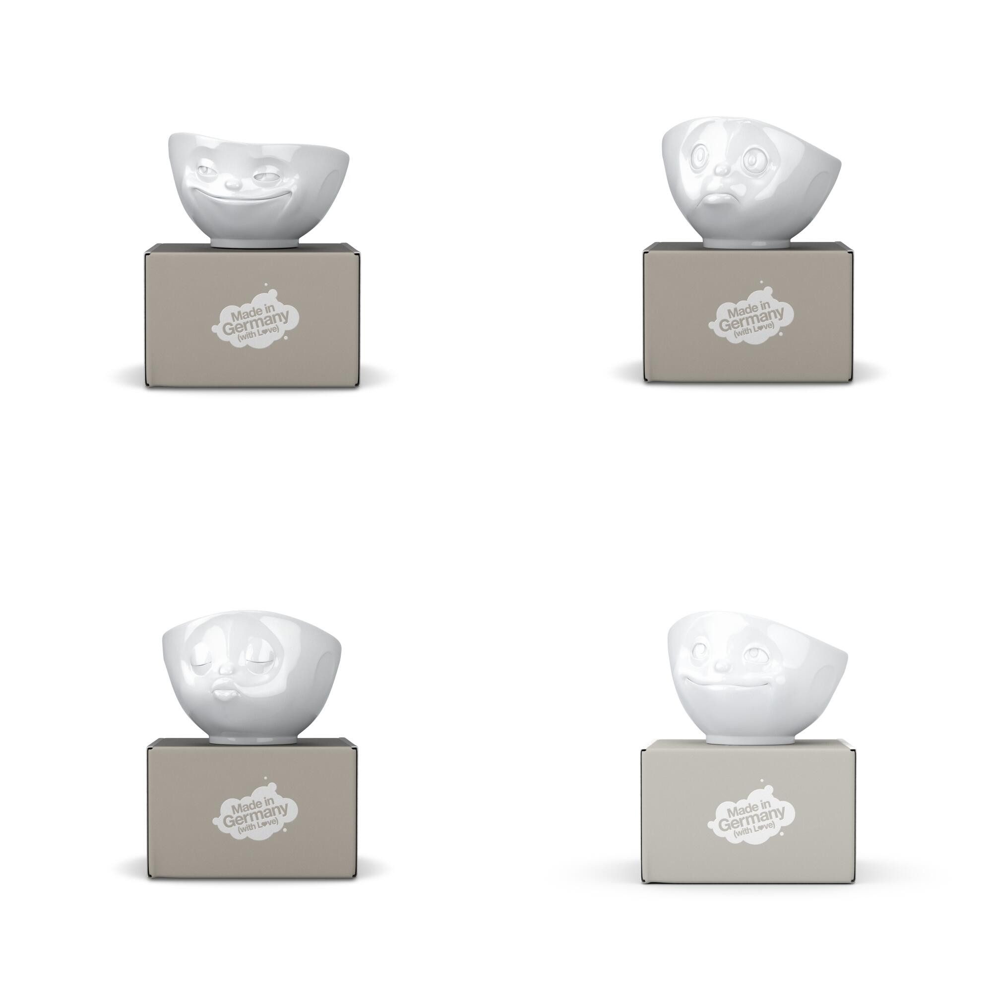 FIFTYEIGHT PRODUCTS Müslischale Schalen-Set 4-tlg. je 500 ml, Hartporzellan Hotelqualität, Spülmaschinenfest und mikrowellengeeignet, (1-tlg)