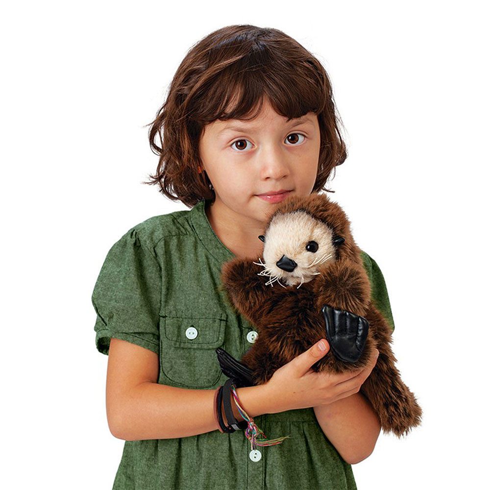 Folkmanis Handpuppen Handpuppe Folkmanis Handpuppe Seeotter-Baby 2960 (Packung)
