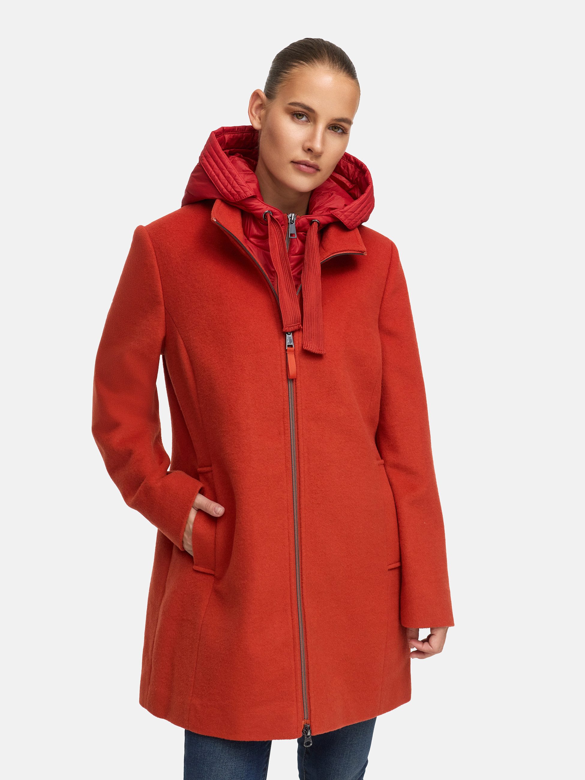 Manisa Wolljacke mit herausnehmbarer Kapuze günstig online kaufen