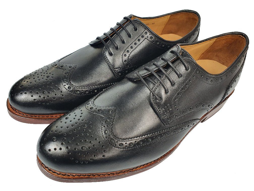 GORDON & BROS G&B-2318-LEVET-Flex Budapester Kalbsleder, Goodyear Welted Rahmengenäht, Flexible Gummisohle