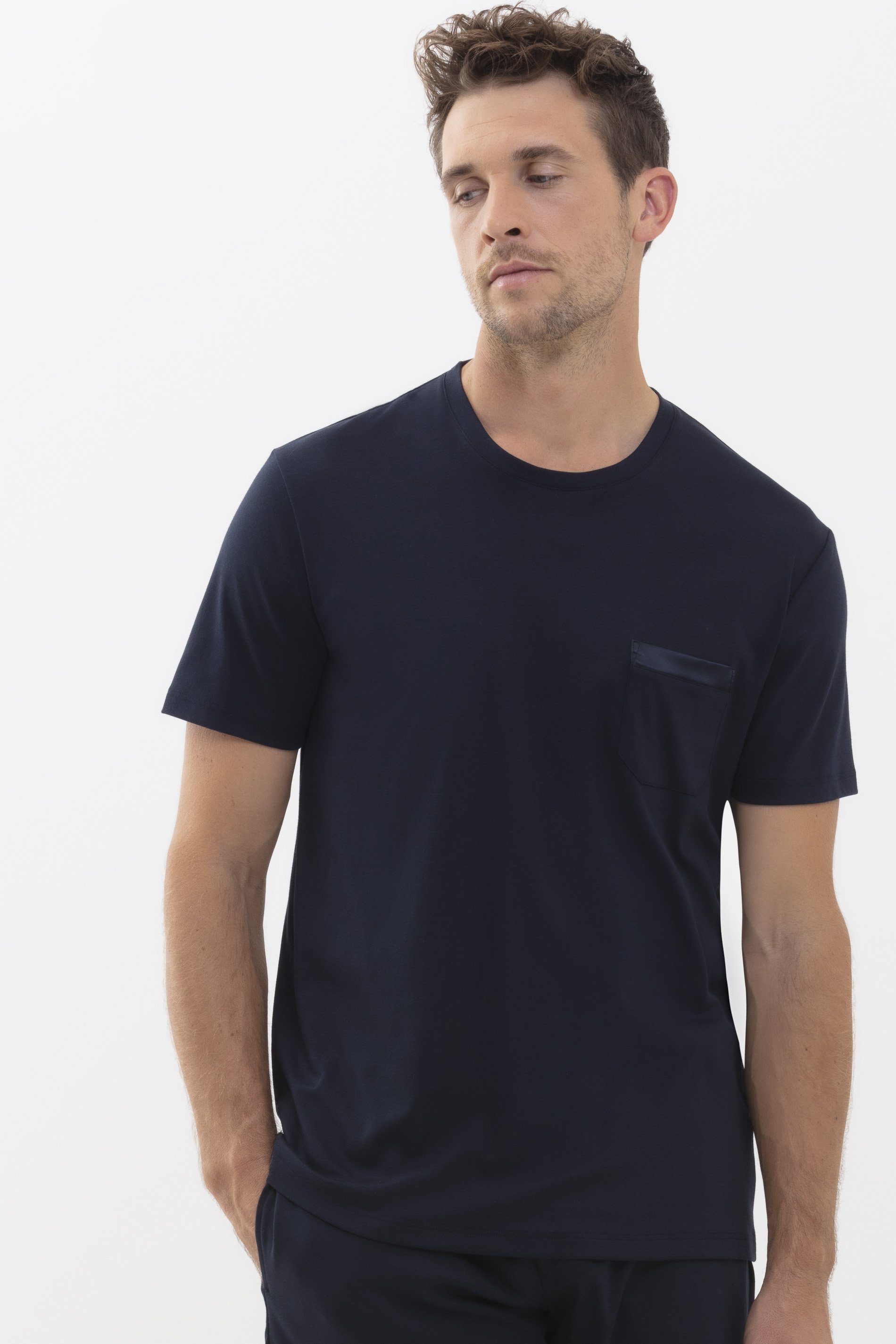 Pyjamaoberteil Mey Herren T-Shirt Serie Aarhus Uni T-Shirt