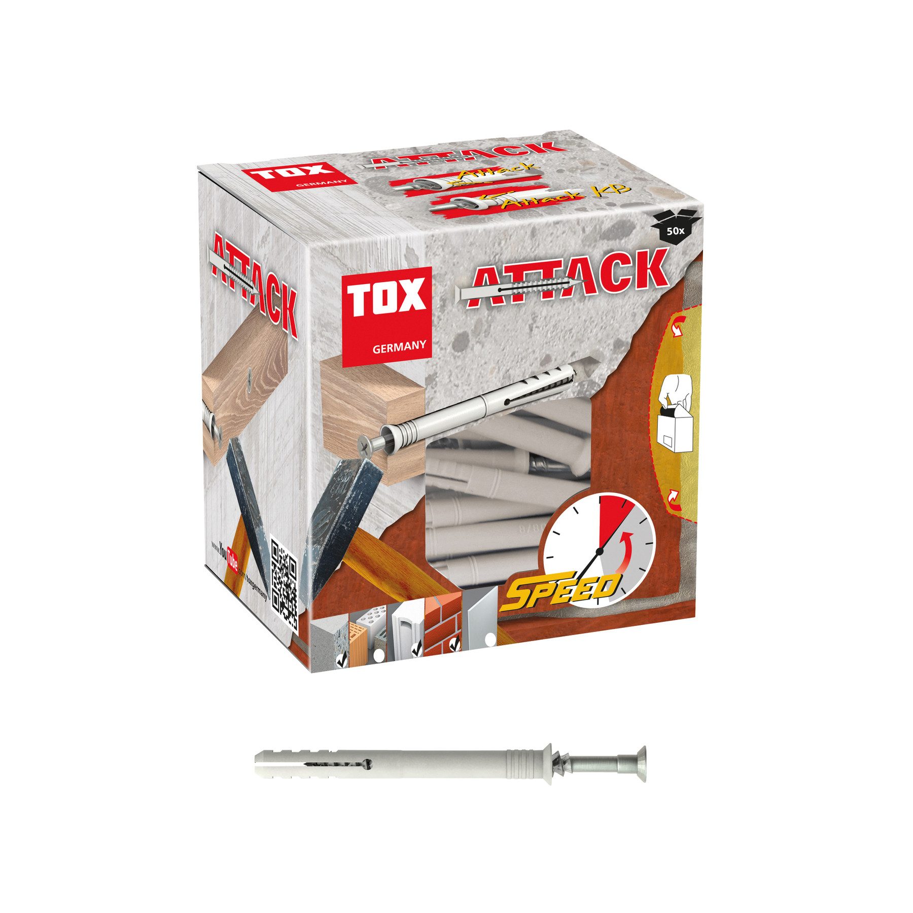 Tox Nageldübel TOX Nageldübel Attack, 6x35 mm, 50 Stück