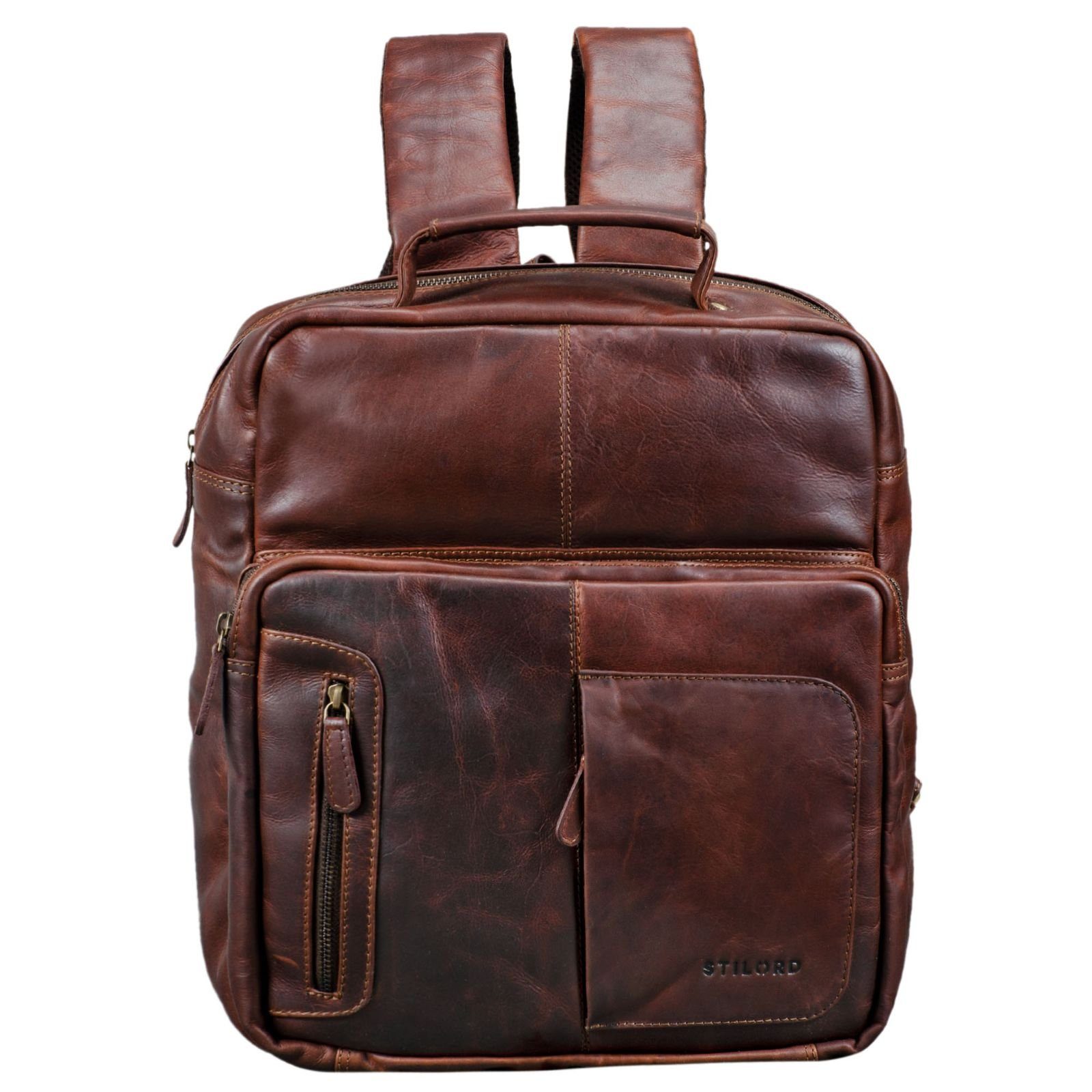 Notebook-Rucksack "Toni" Vintage Leder Rucksack groß