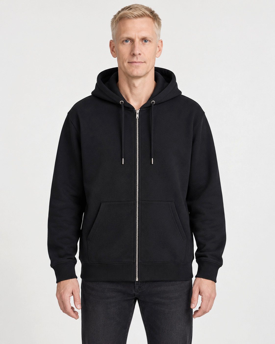 Sitztgut Kapuzensweatjacke Unisex Zip-Hoodie aus Baumwolle mit Metallreißverschluss (1-tlg) 350 g/m², innen angeraut, durchgehender Metallreißverschluss