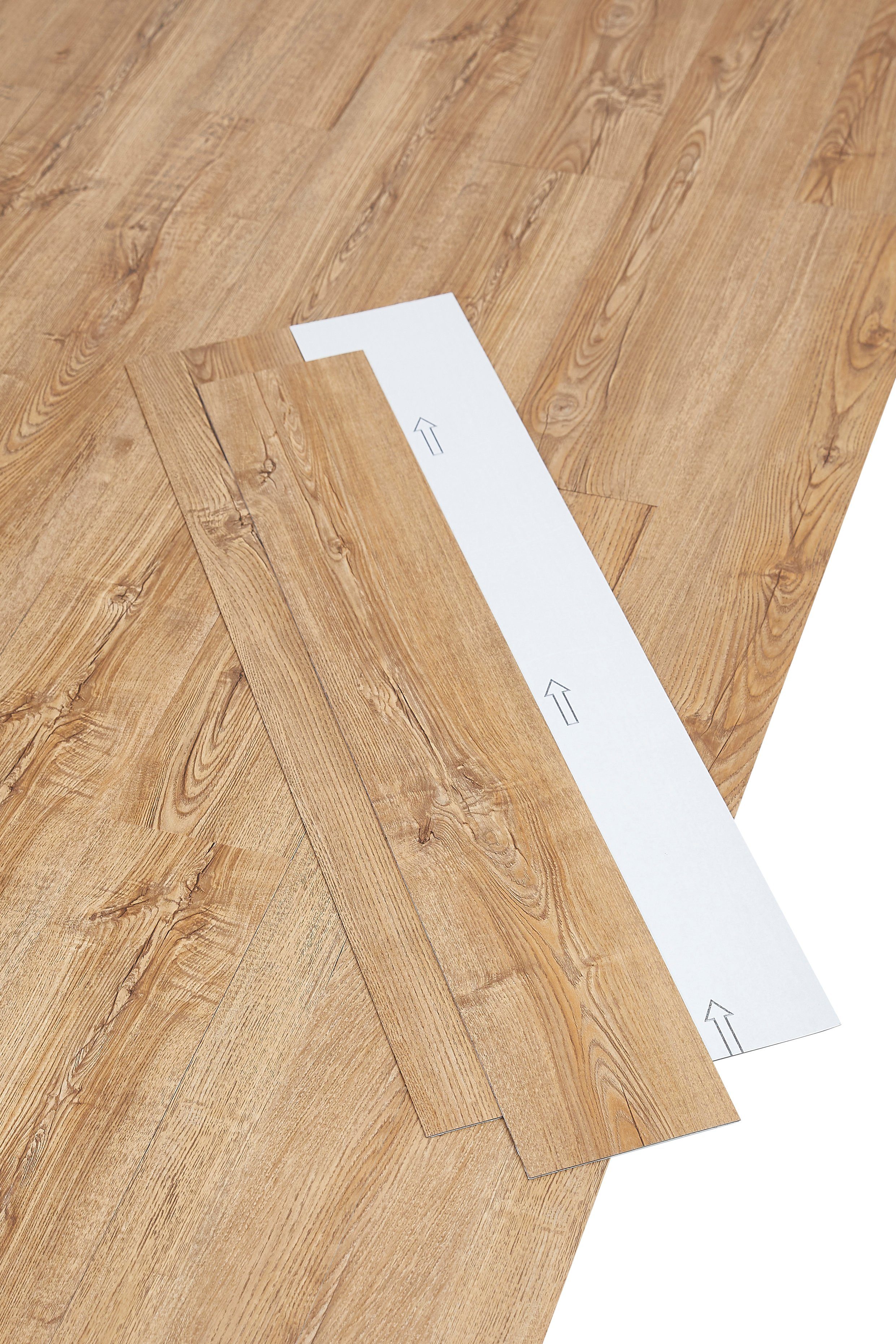 misento Designboden selbstklebende Vinyl-Planken, Holzoptik, Eicheoptik,  Vinylplanken, zuschneidbar, 4,46 m², 32 Planken, Bodenbelag