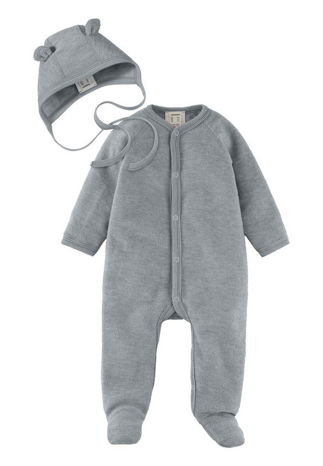 Hessnatur Erstausstattungspaket aus reiner Bio-Merinowolle (Set, 1-tlg., Overall und Häubchen)