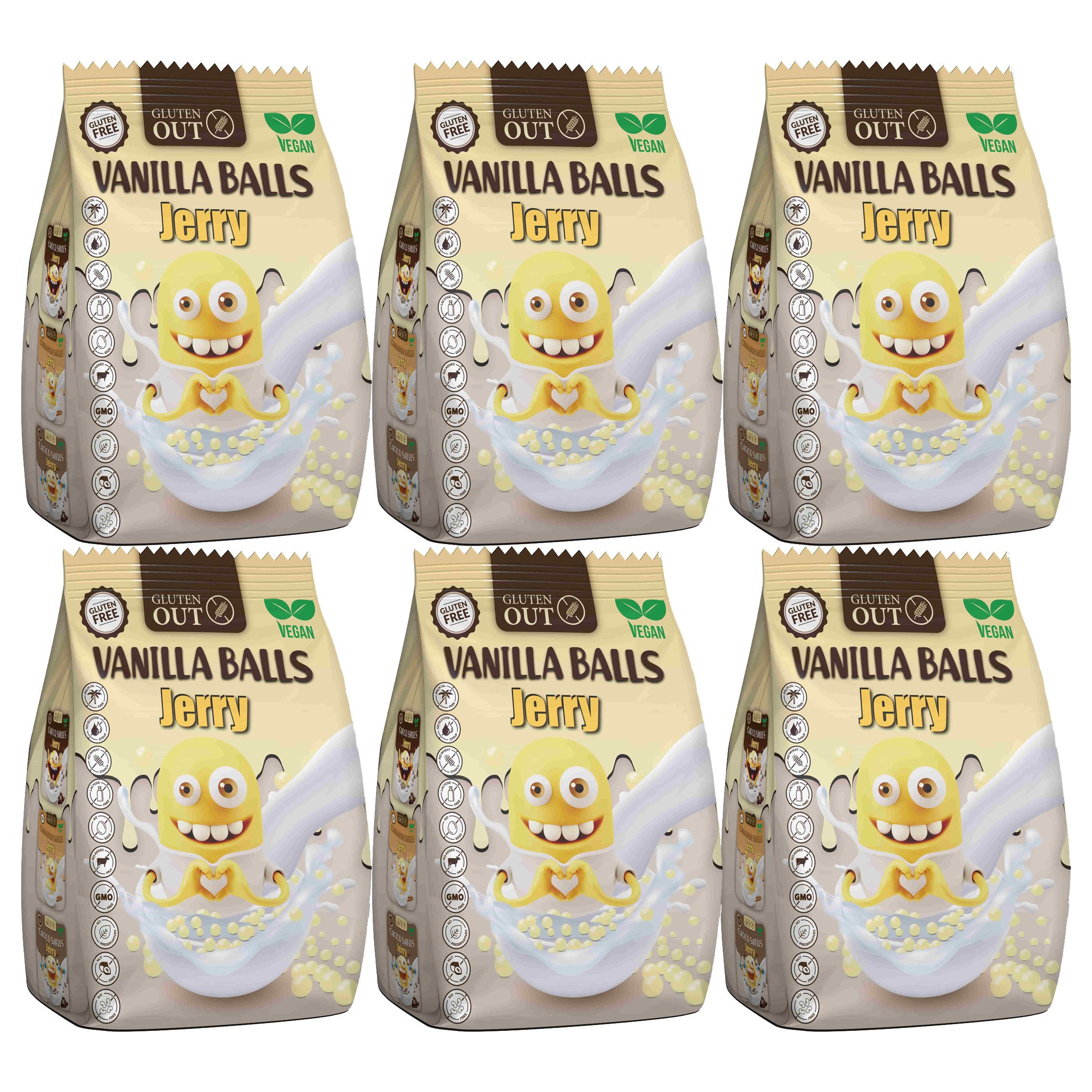 Nerano Cerealien, Nerano Vanilla Balls Jerry Frühstücksgetreide Vegan 375g 6er Pack