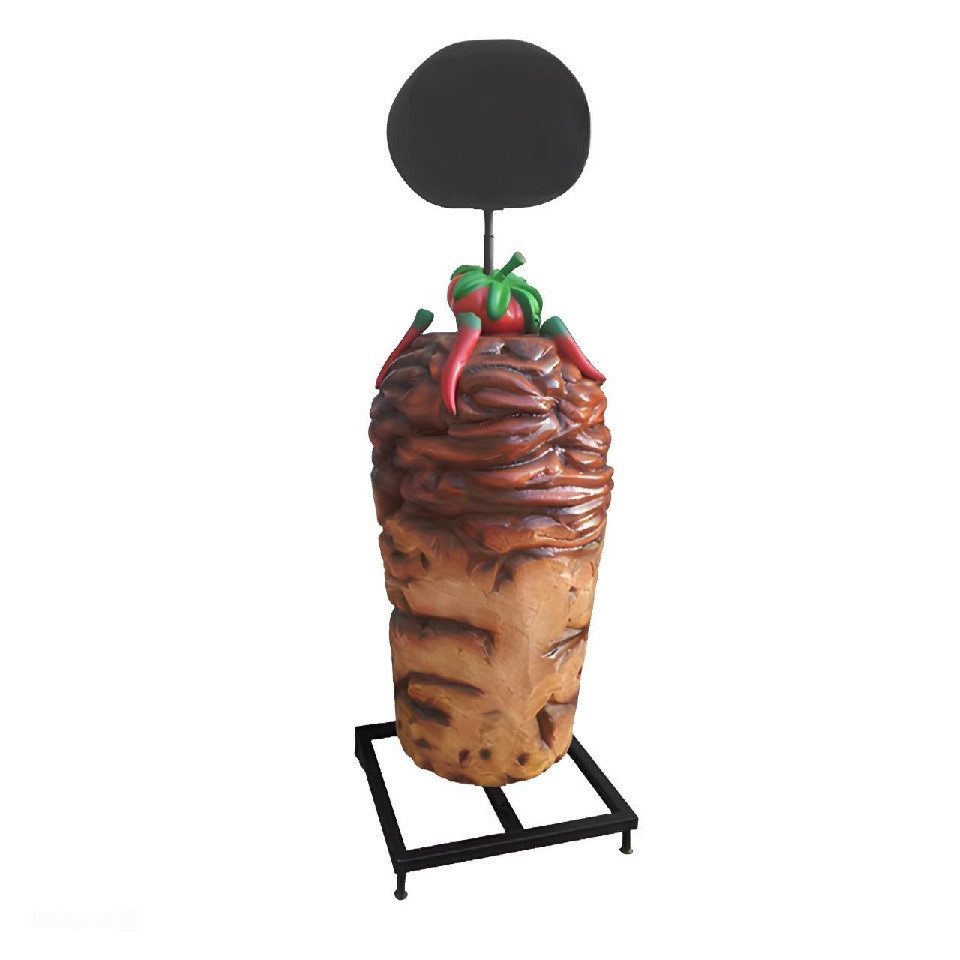 Skulptur Neuheit Kebab 200cm Preisschild Skulptur für Ladengeschäft oder