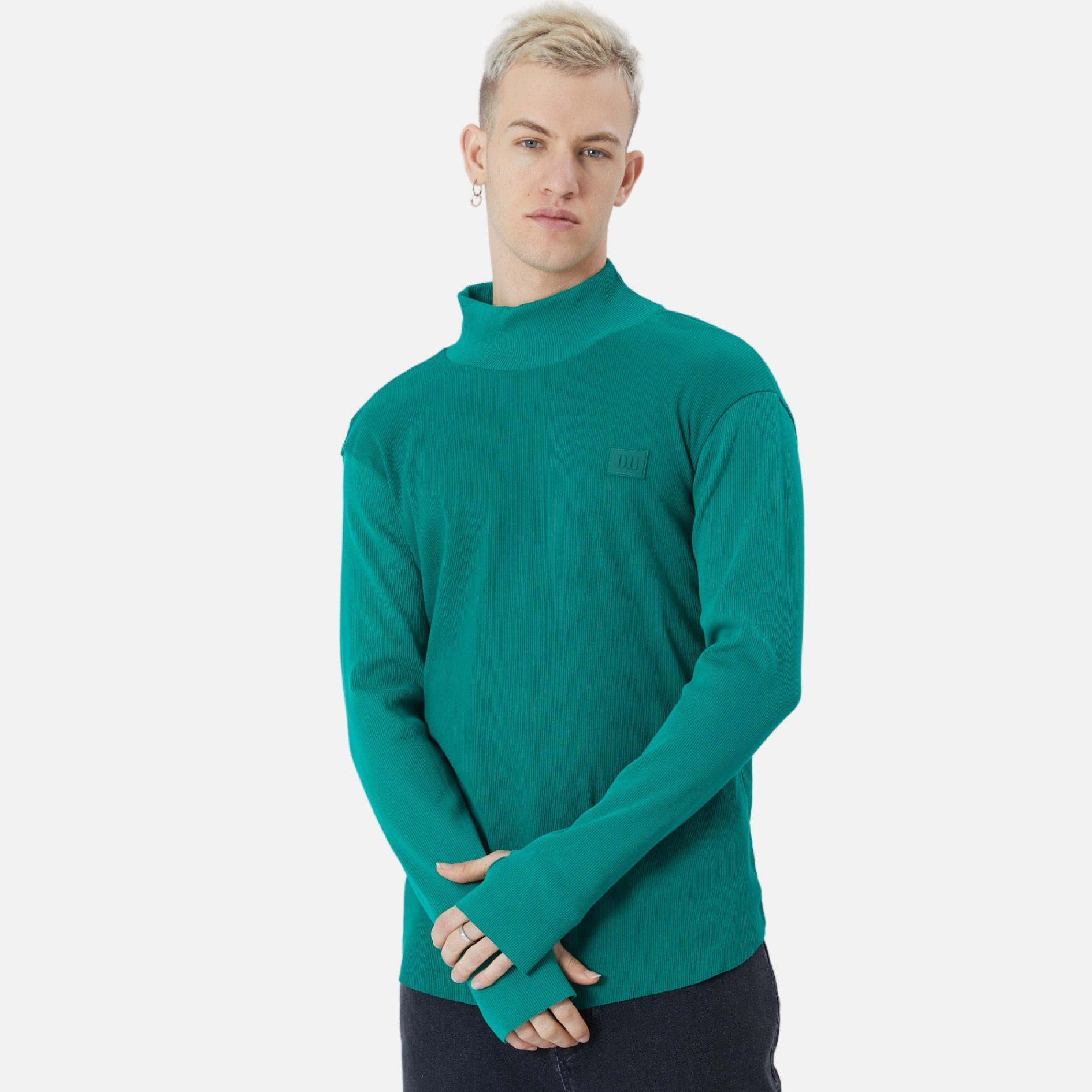 COFI Casuals Pullover Herren Fit Rundhals Sweatshirt Sweatshirt Grün Regular