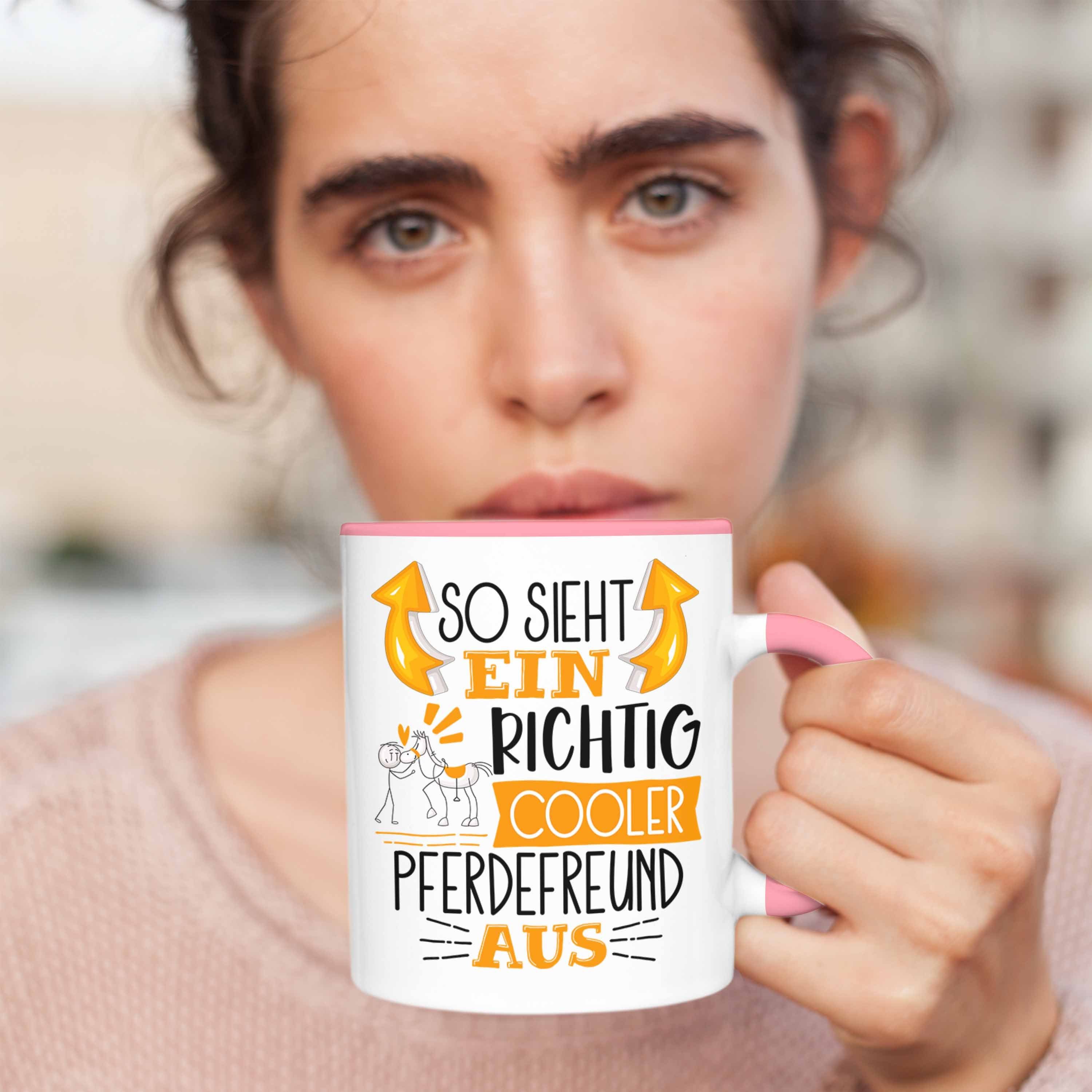 Pferdefreund Ein Trendation Cooler Sieht Gesche Pferdefreund Tasse So Aus Richtig Tasse Rosa