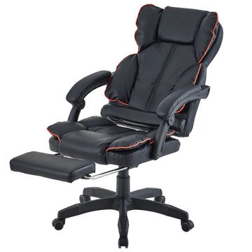 TRISENS Chefsessel Rafael (1 Stück), Bürostuhl mit extra Polsterung Home Office Chair im Lederoptik-Design